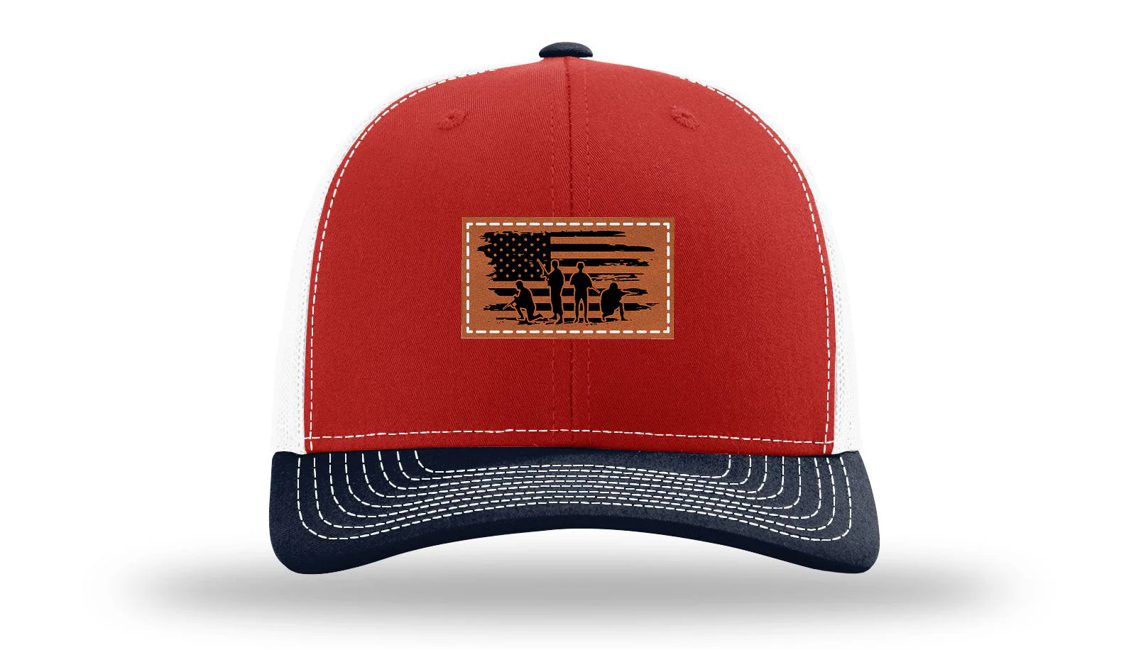 Vet Flag Leather Patch Richardson 112 Hat - Image 41