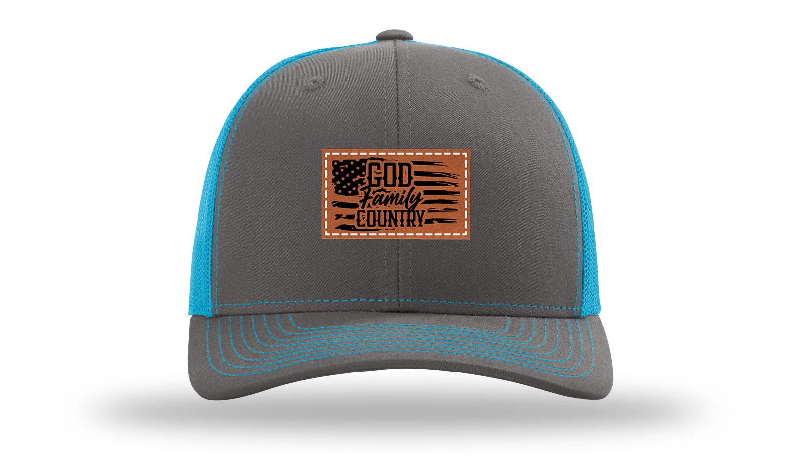 God Family Country Leather Patch Richardson 112 Hat - Image 14