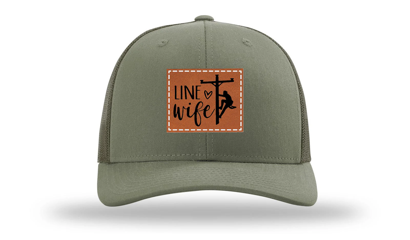Line Wife Leather Patch Richardson 112 Hat - Image 3