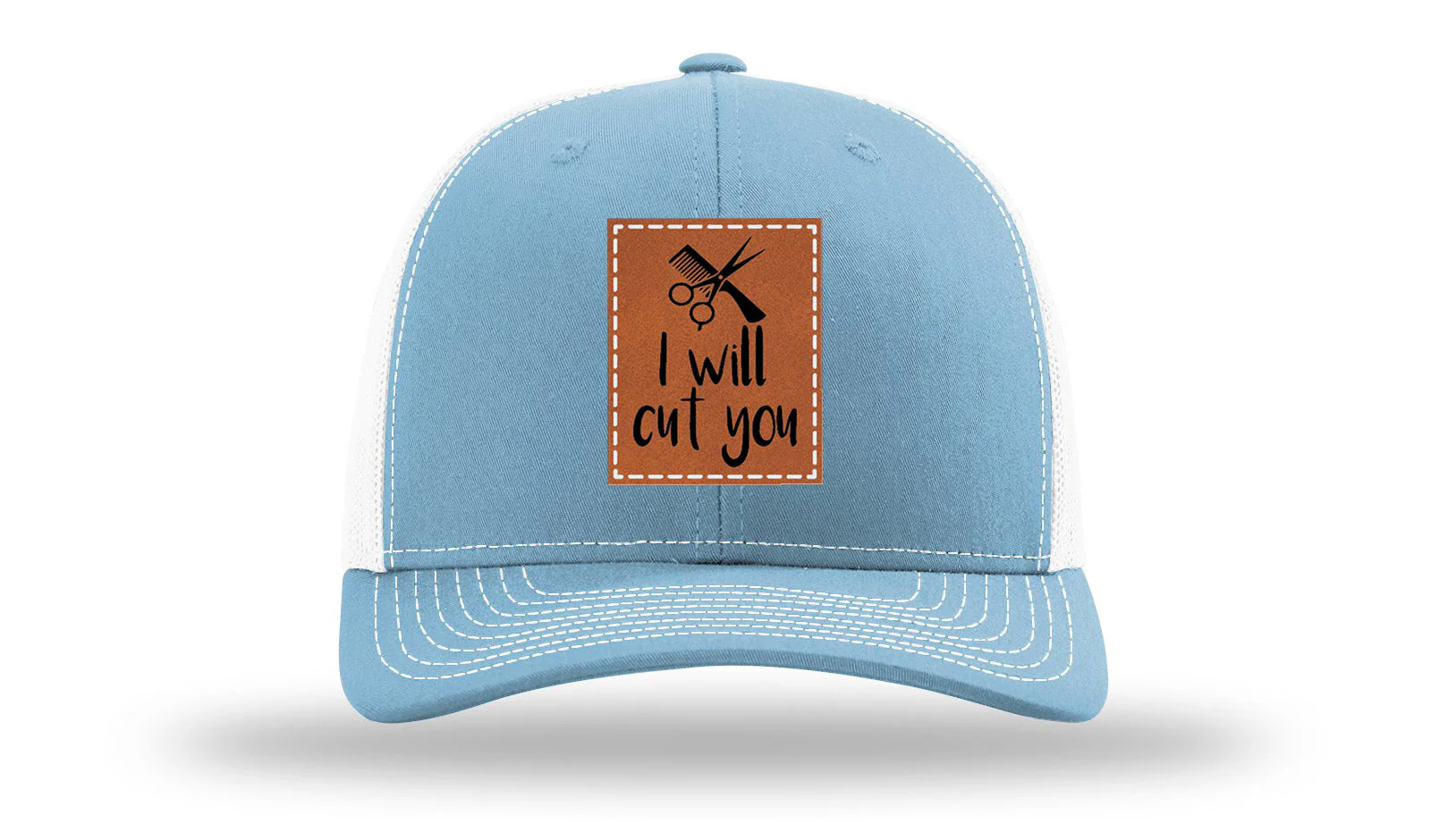 I Will Cut You Leather Patch Richardson 112 Hat - Image 19