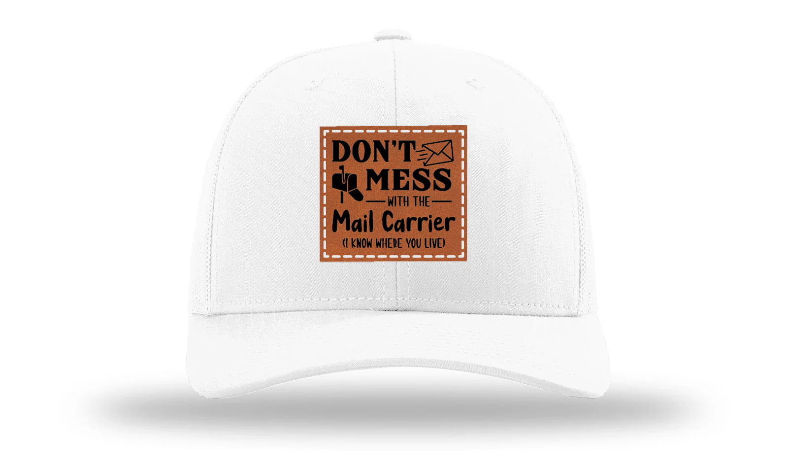 Mail Carrier Leather Patch Richardson 112 Hat - Image 5