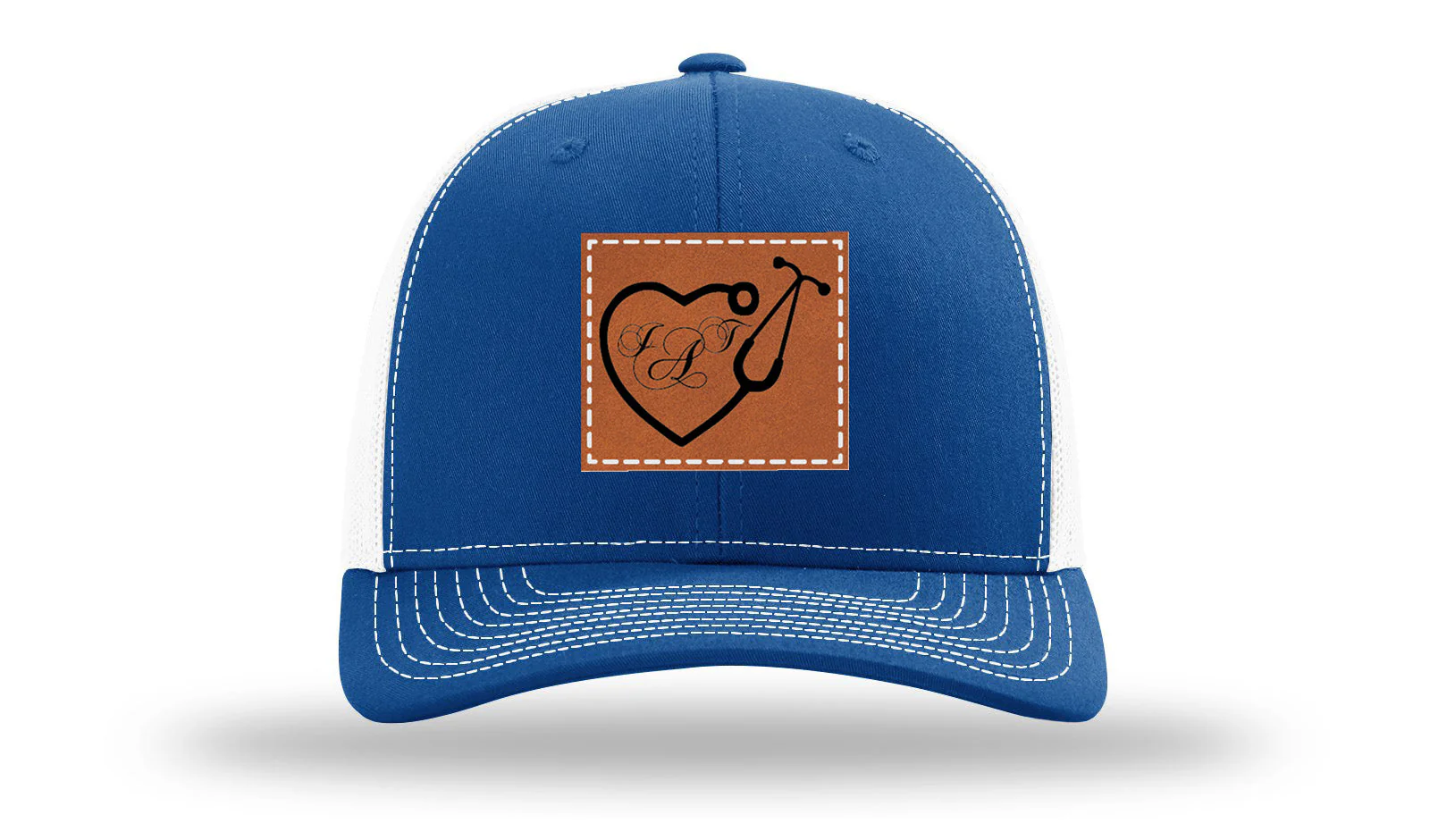 Heart Stethoscope with Monogram Leather Patch Richardson 112 Hat - Image 32