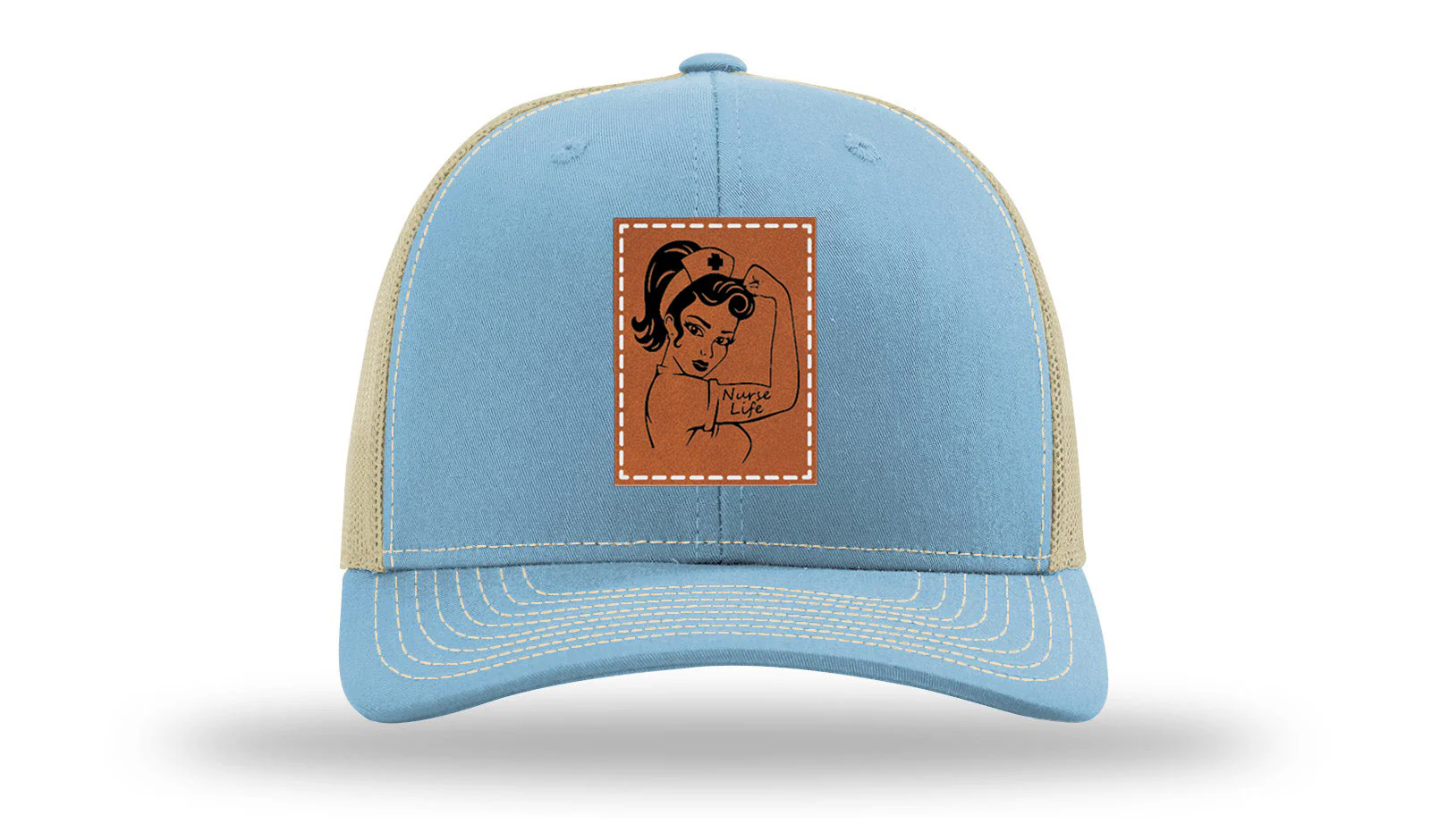 Nurse Life Girl Leather Patch Richardson 112 Hat - Image 18