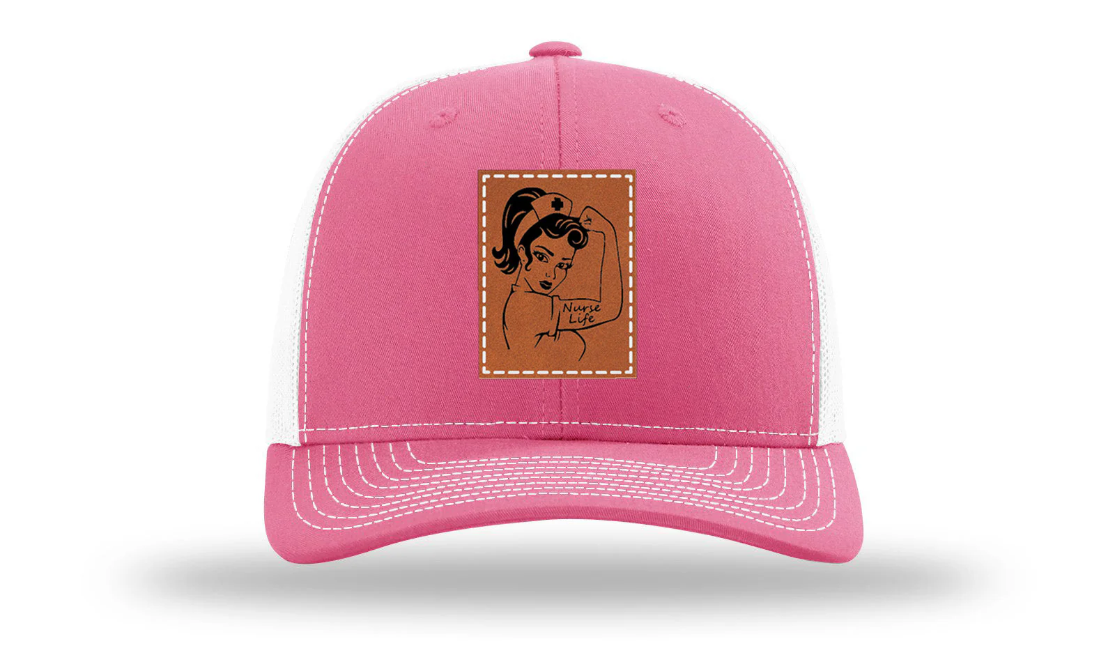 Nurse Life Girl Leather Patch Richardson 112 Hat - Image 23
