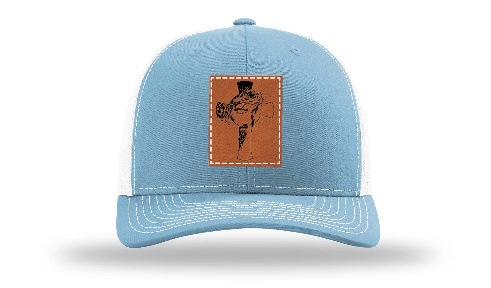 Jesus Cross Leather Patch Richardson 112 Hat - Image 19