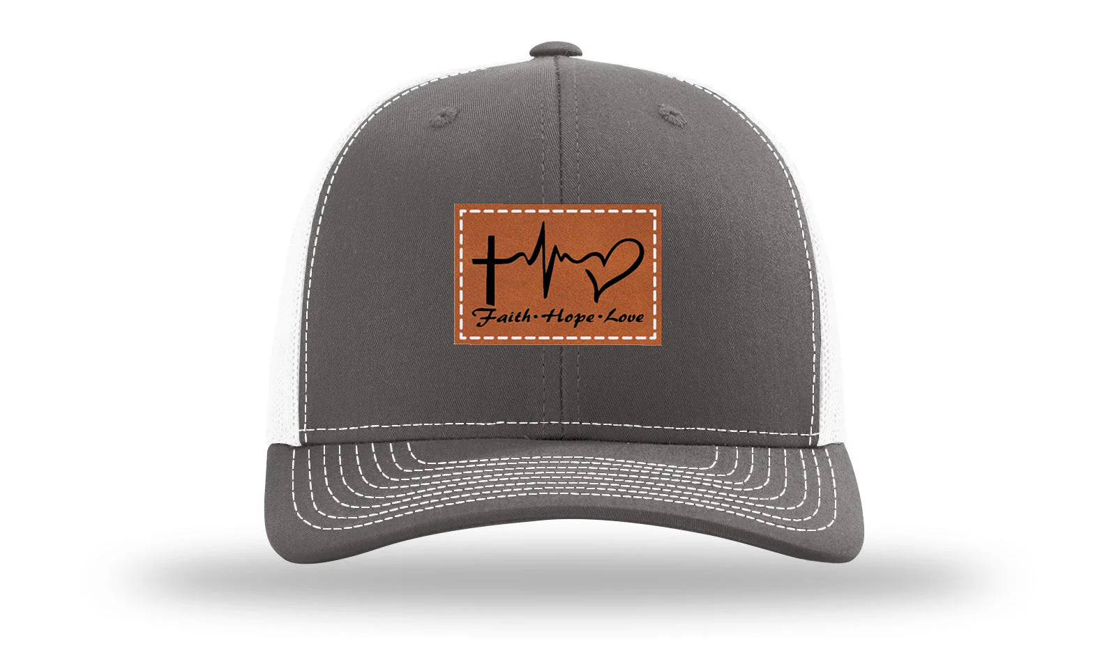 Faith Hope Love Leather Patch Richardson 112 Hat - Image 16