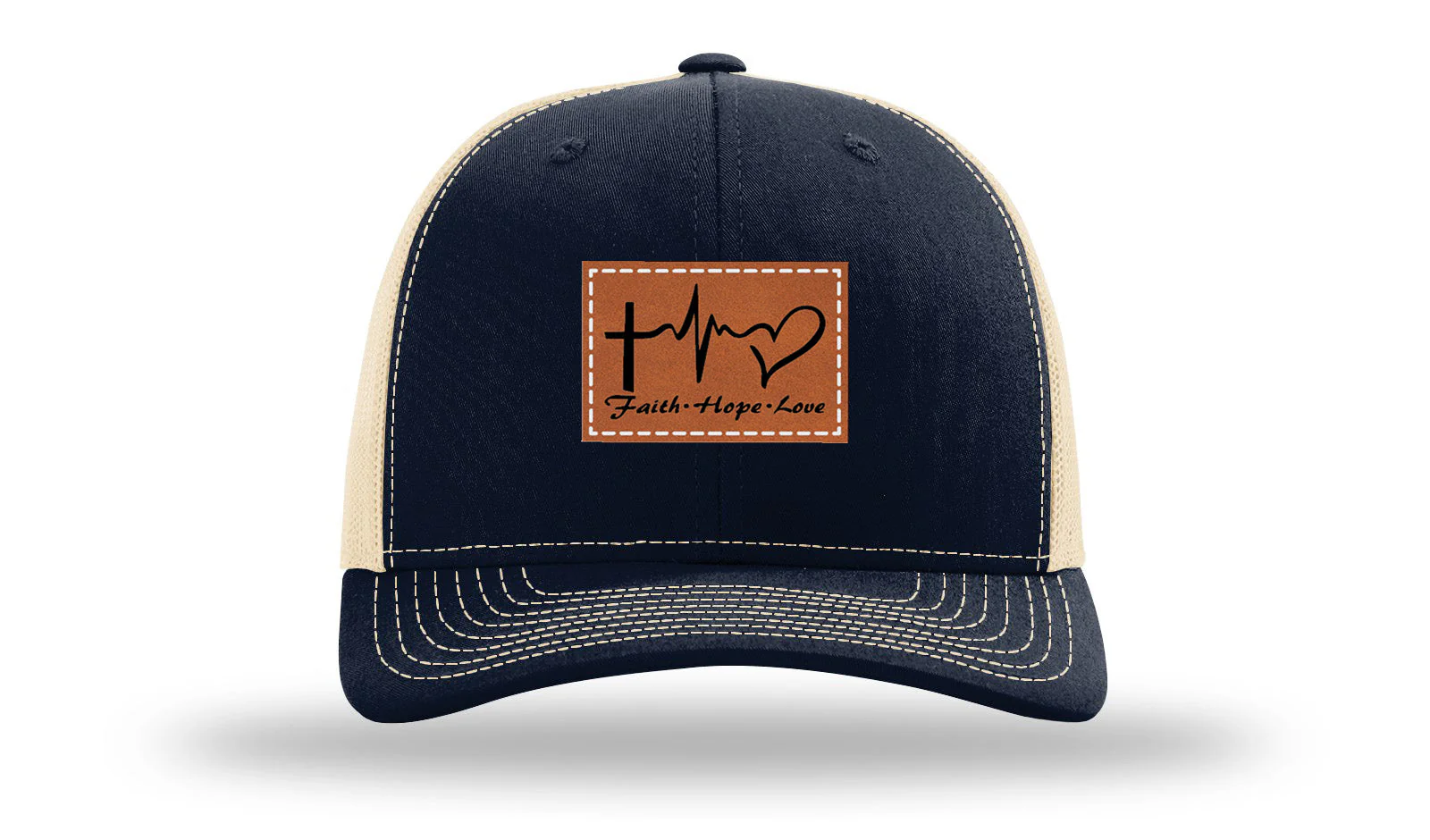 Faith Hope Love Leather Patch Richardson 112 Hat - Image 28