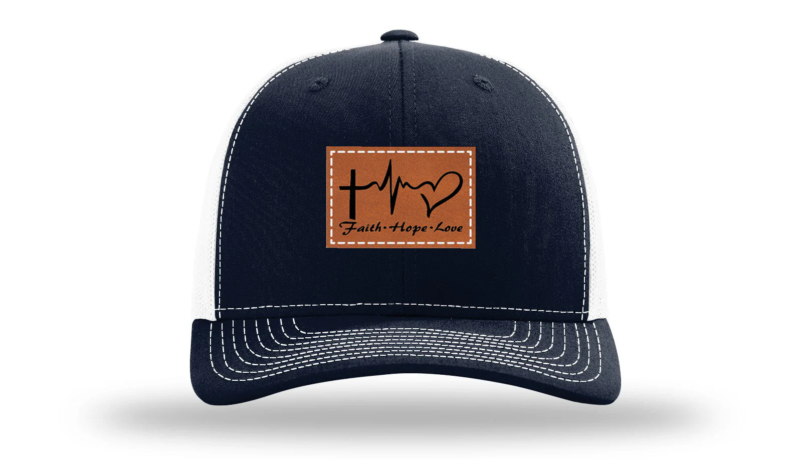 Faith Hope Love Leather Patch Richardson 112 Hat - Image 29