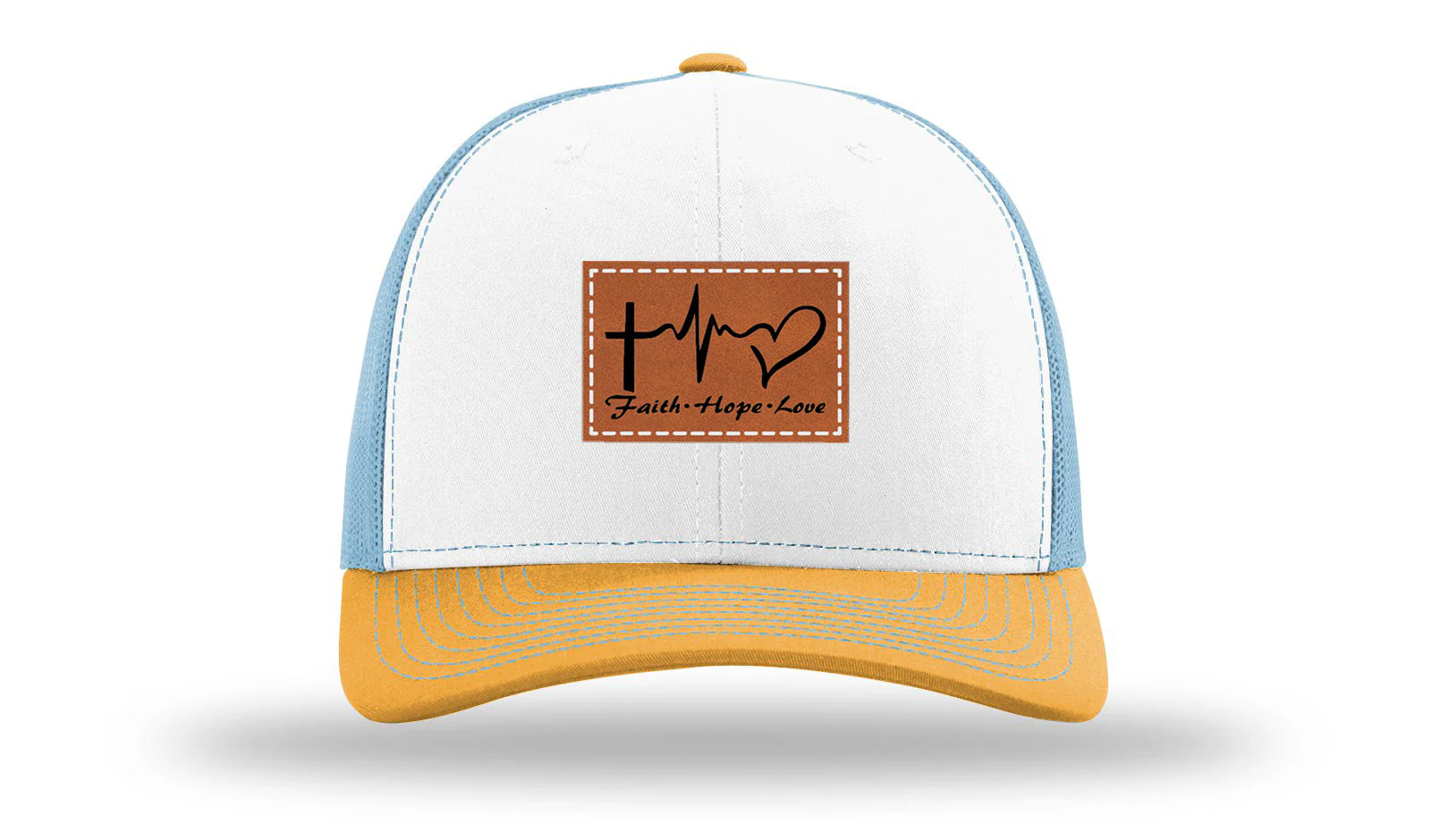 Faith Hope Love Leather Patch Richardson 112 Hat - Image 43