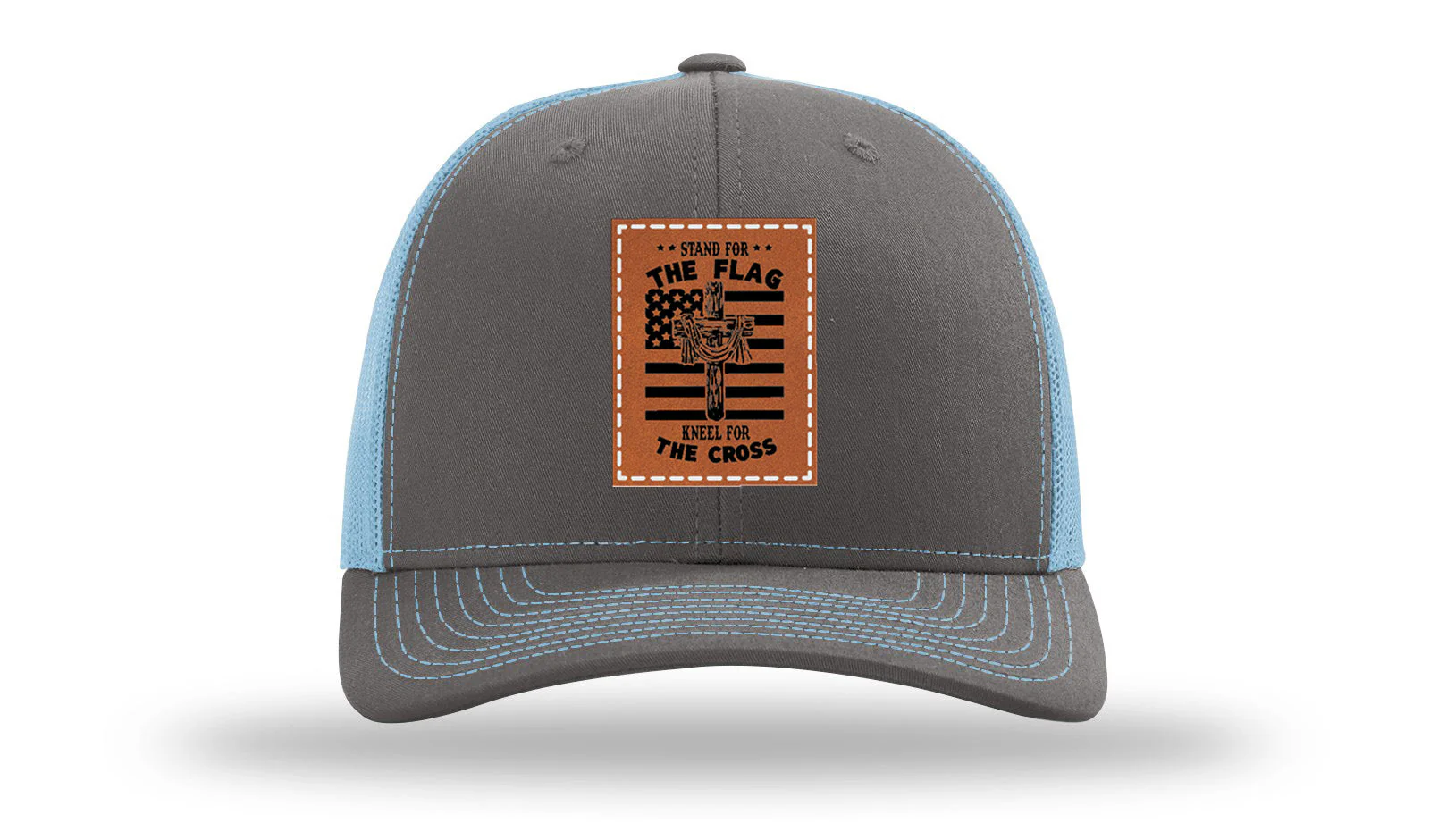 Kneel For The Cross Leather Patch Richardson 112 Hat - Image 12