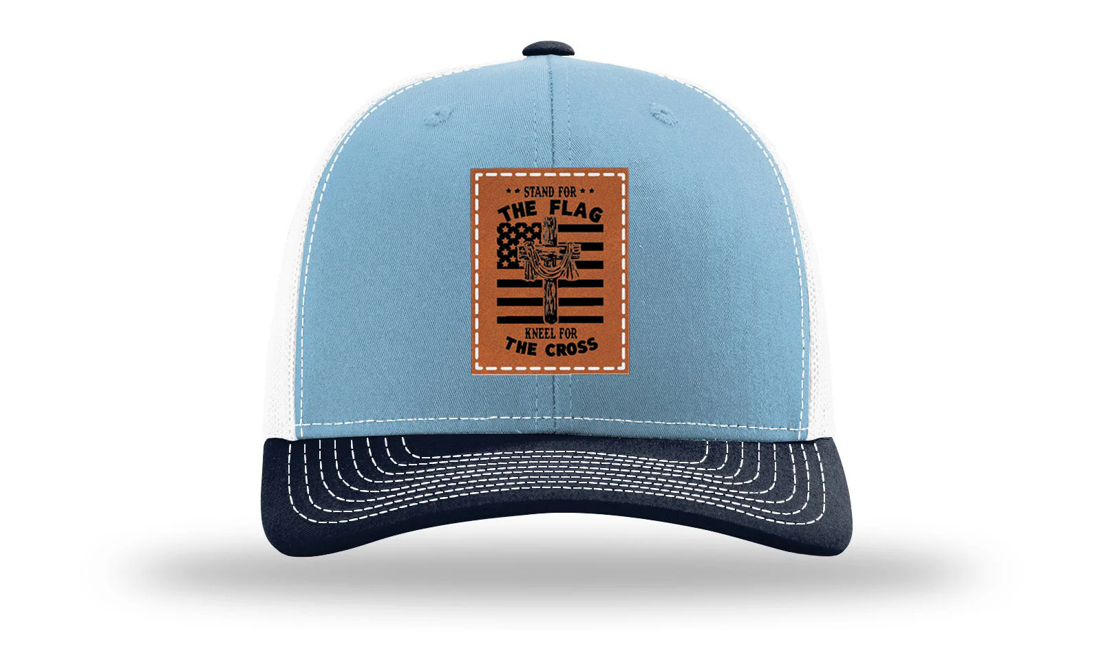 Kneel For The Cross Leather Patch Richardson 112 Hat - Image 33