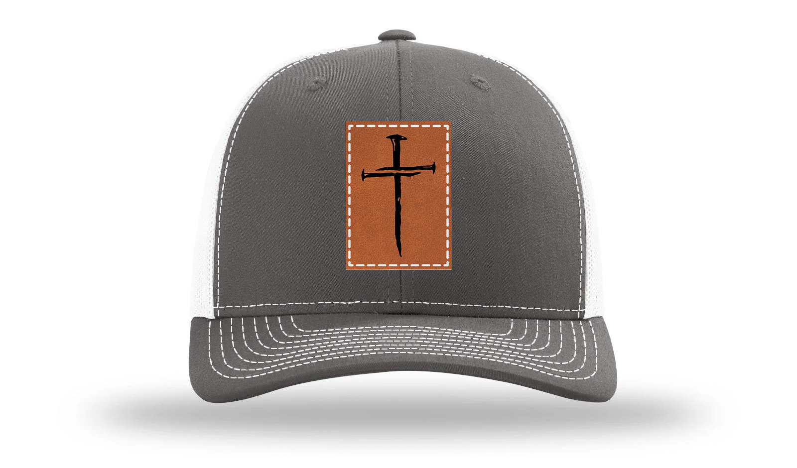 3 Nails Cross Leather Patch Richardson 112 Hat - Image 16