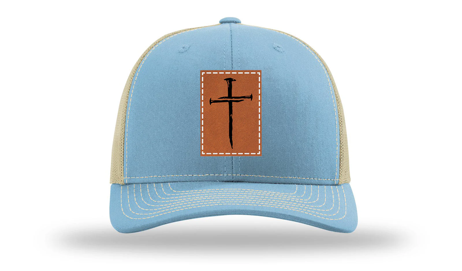 3 Nails Cross Leather Patch Richardson 112 Hat - Image 18