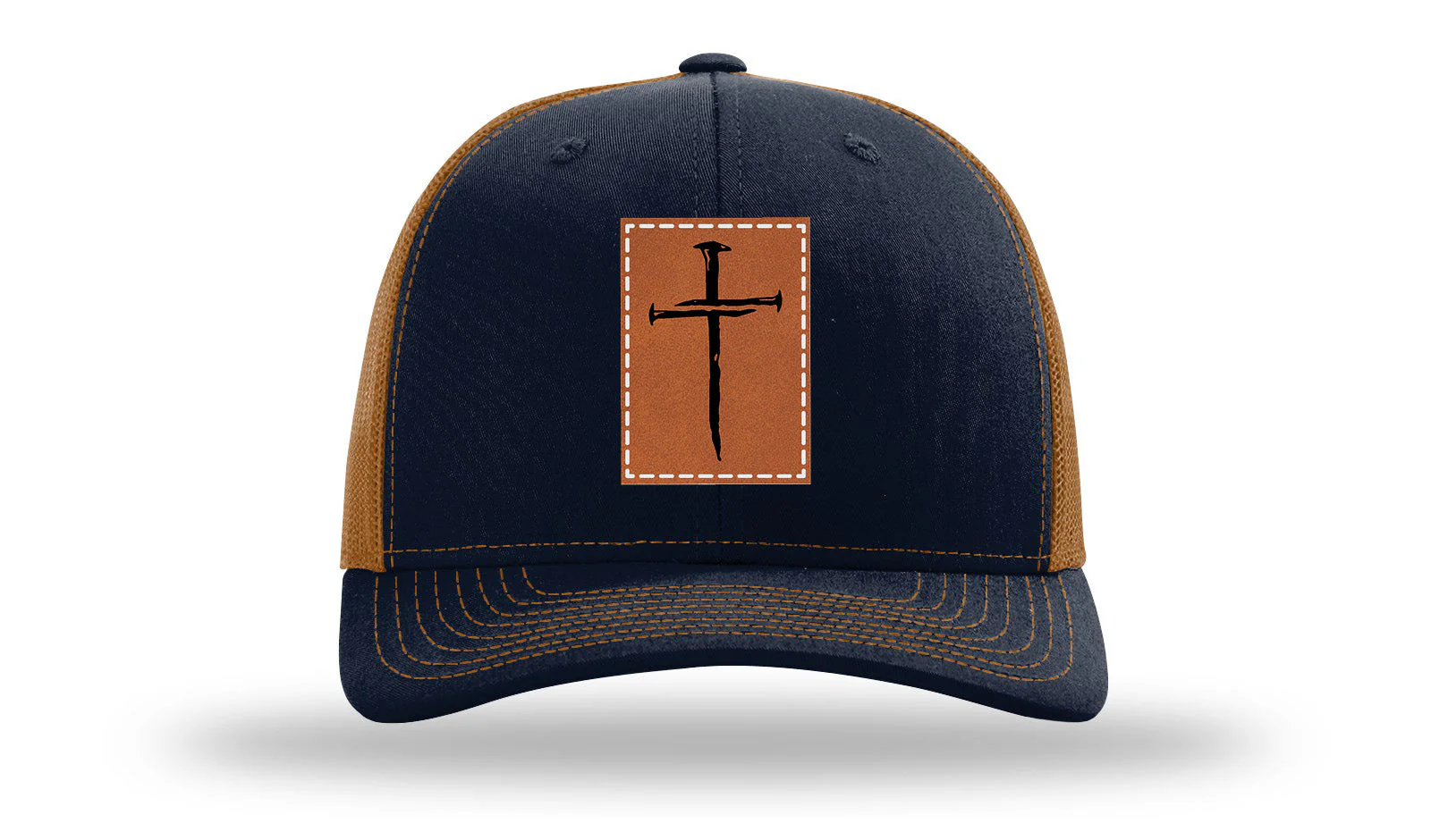 3 Nails Cross Leather Patch Richardson 112 Hat - Image 26