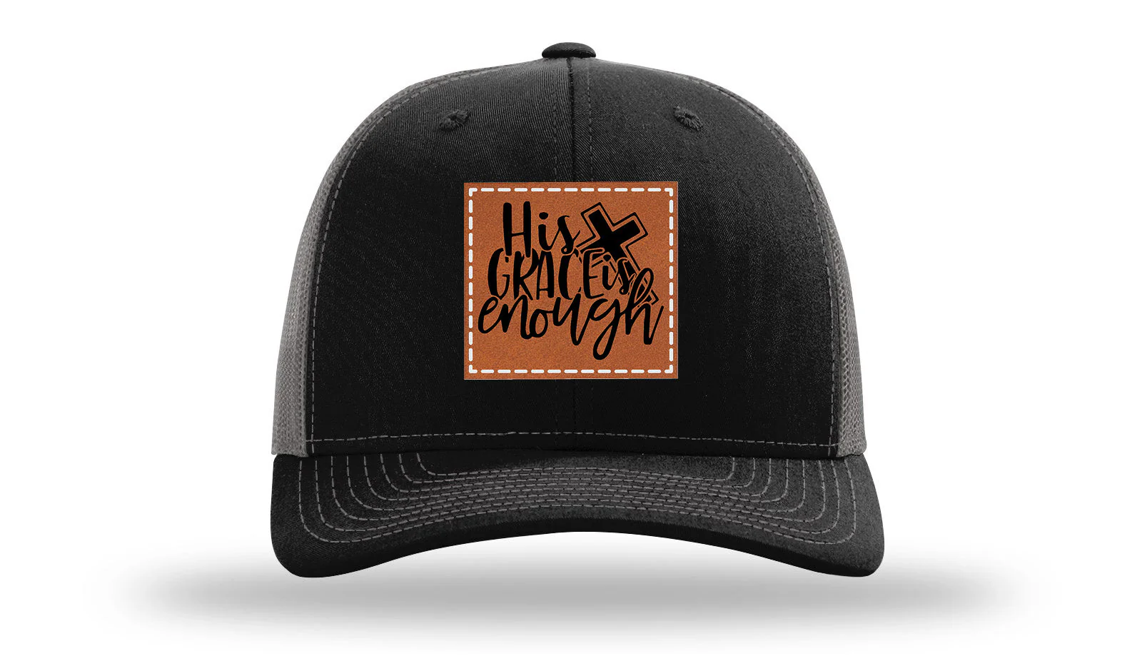 His Grace Is Enough Leather Patch Richardson 112 Hat - Image 6