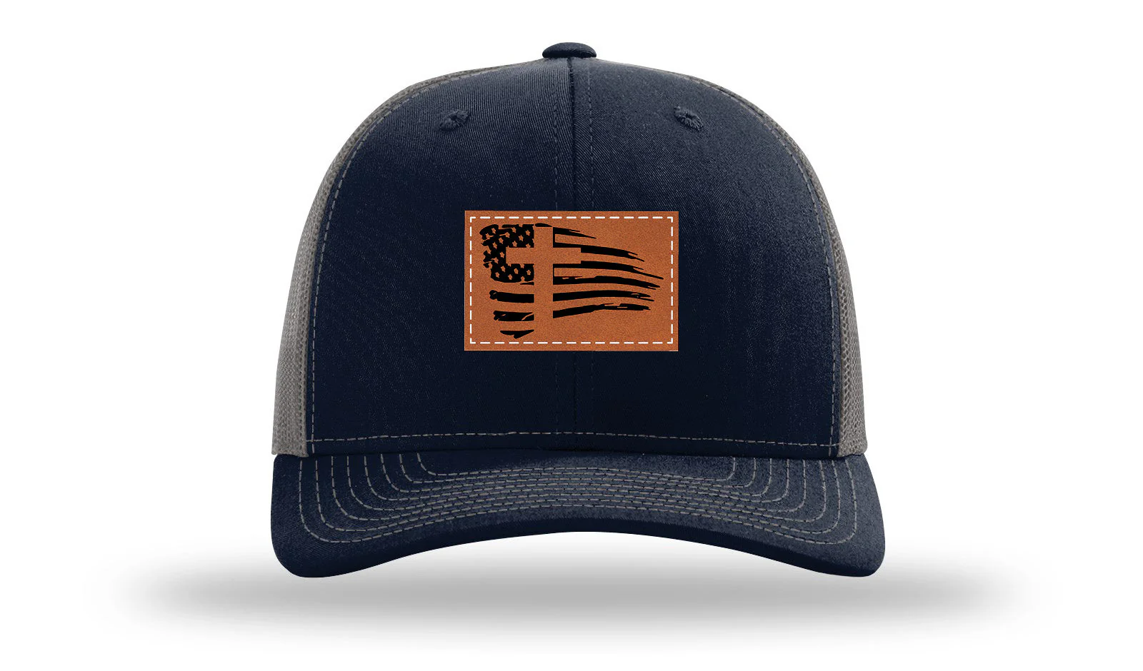 Cross Flag 2 Leather Patch Richardson 112 Hat - Image 26