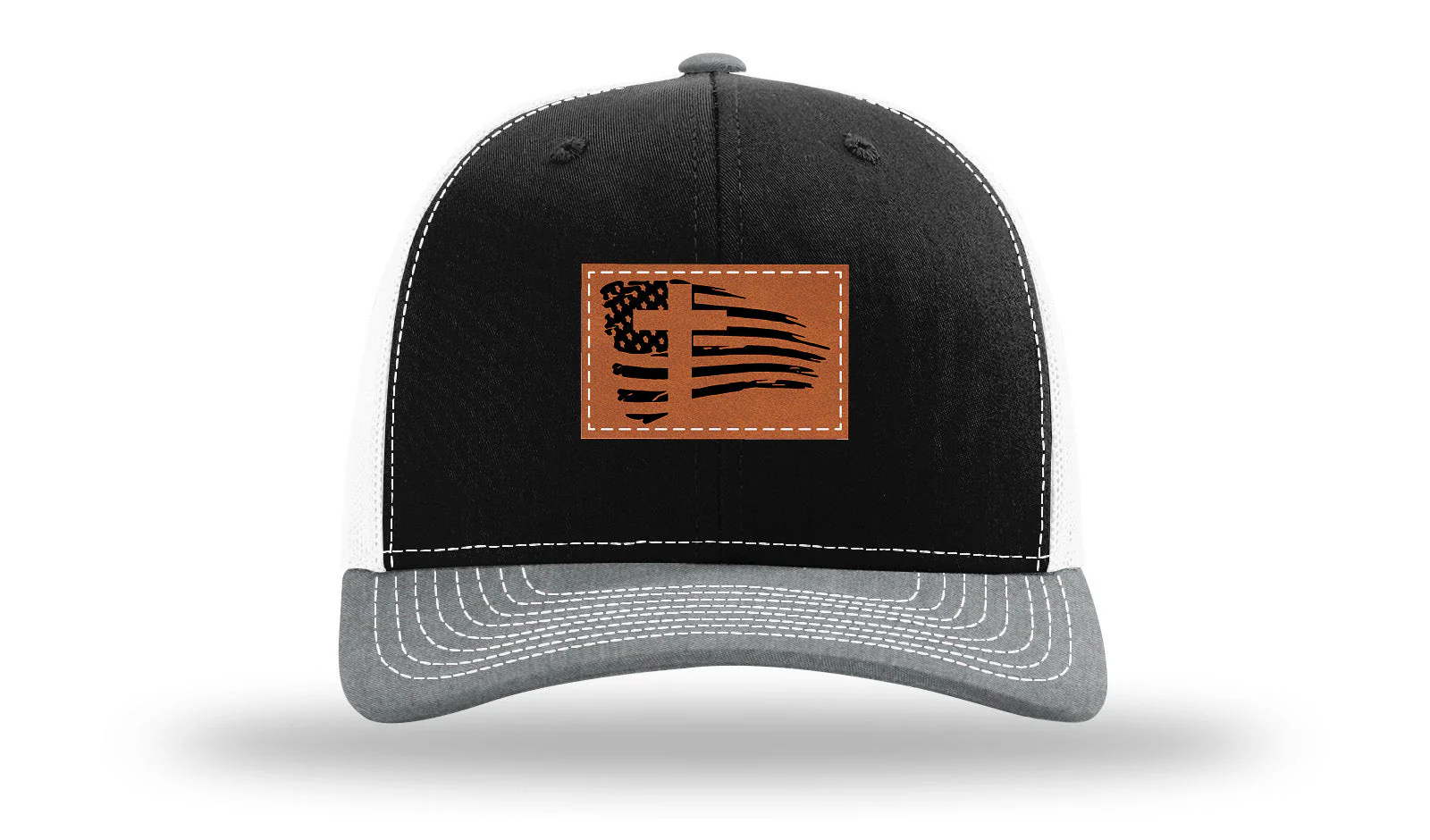 Cross Flag 2 Leather Patch Richardson 112 Hat - Image 32