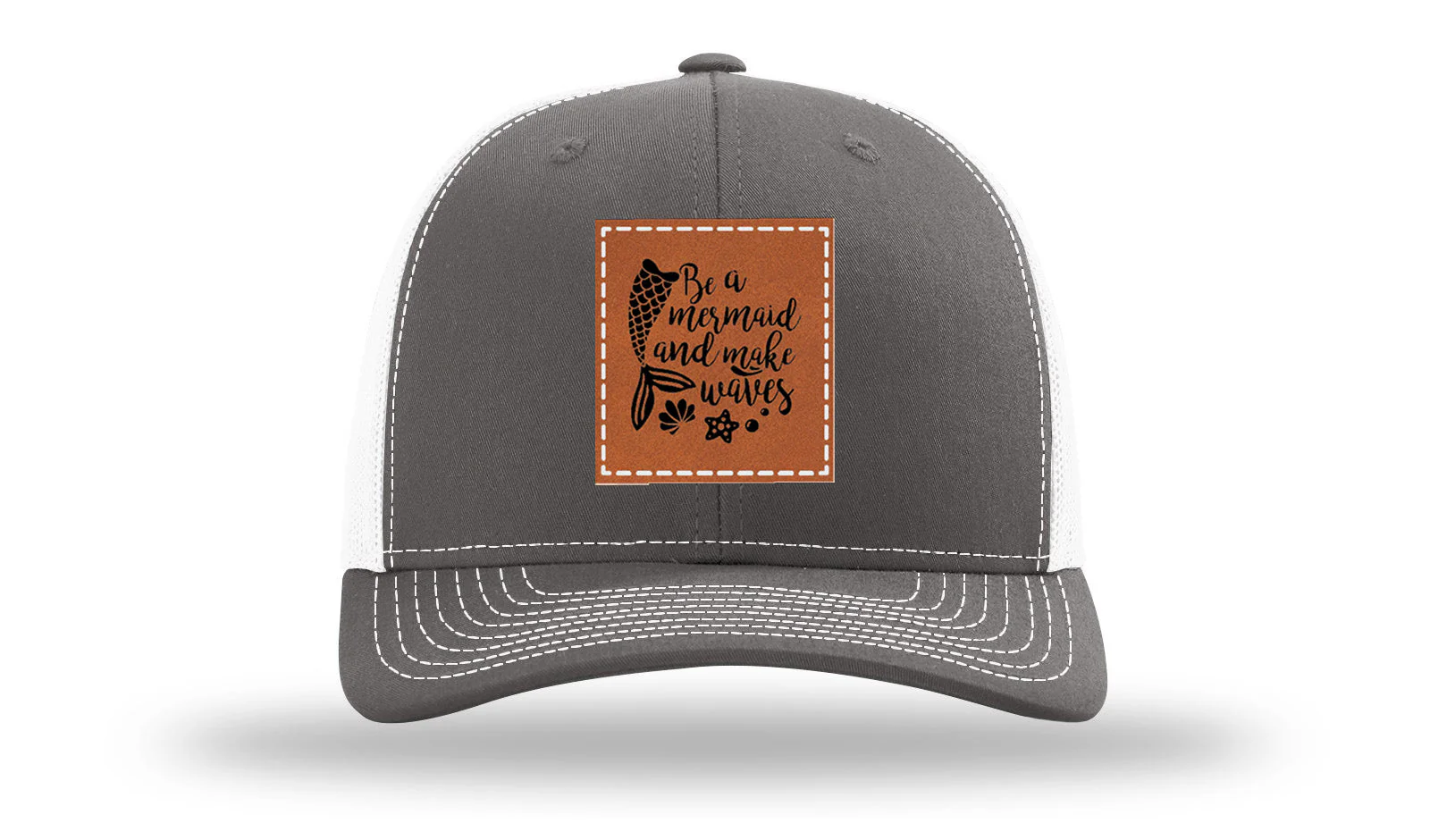 Mermaid Vibes Leather Patch Richardson 112 Hat - Image 16