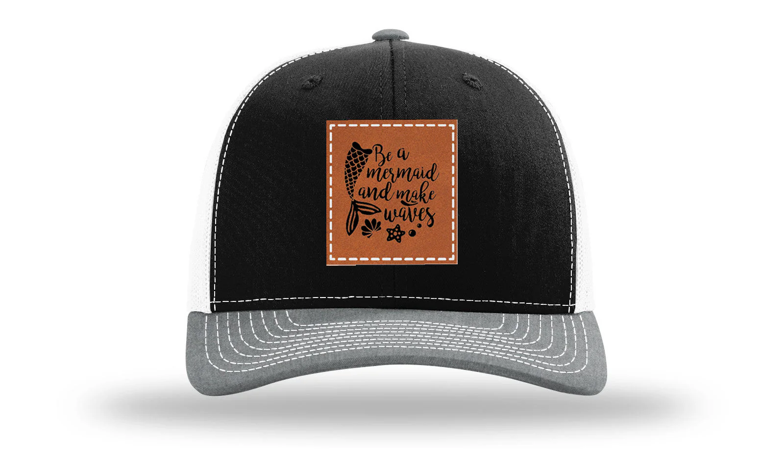 Mermaid Vibes Leather Patch Richardson 112 Hat - Image 33