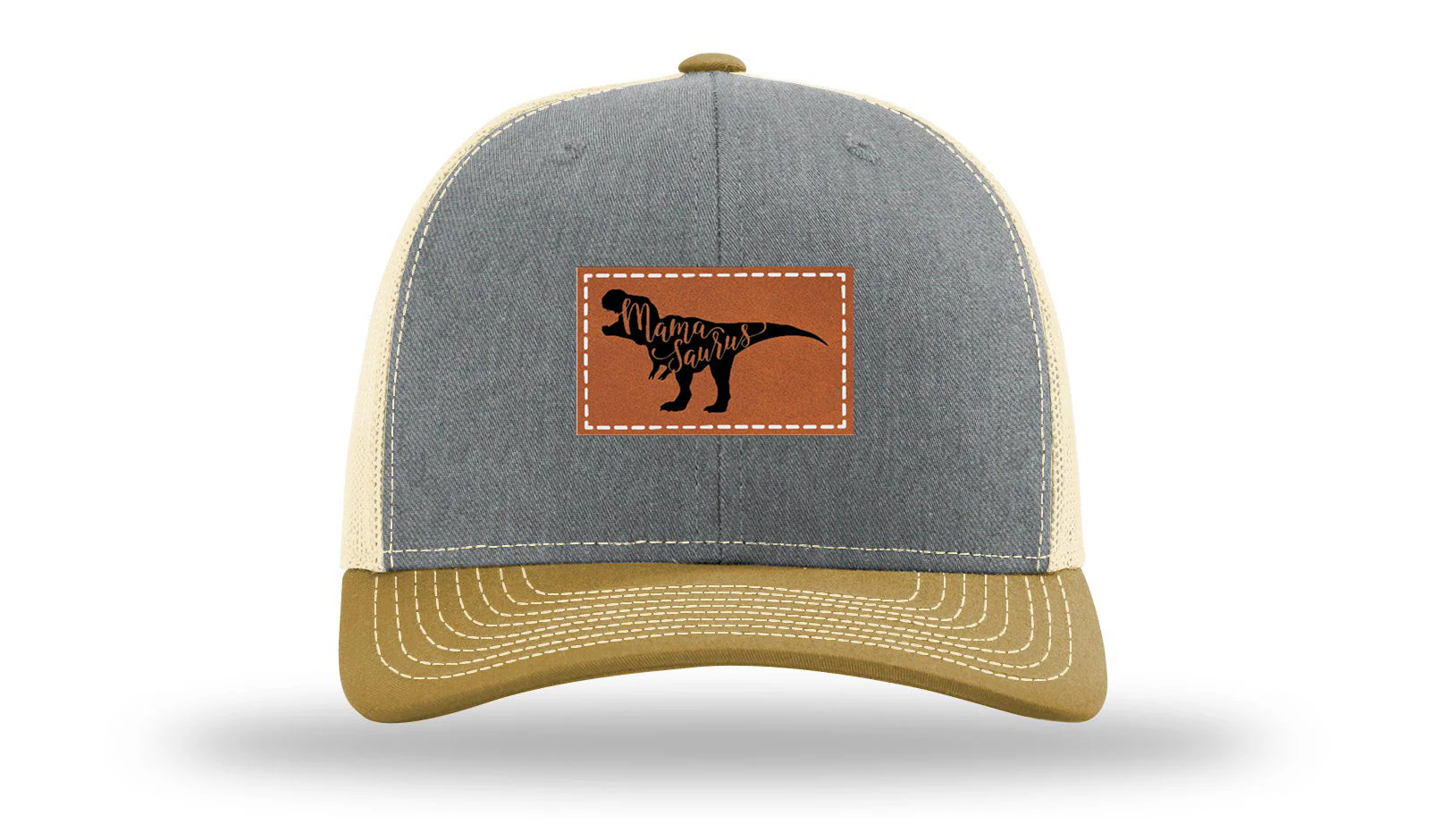 Mamasaurus Leather Patch Richardson 112 Hat - Image 37