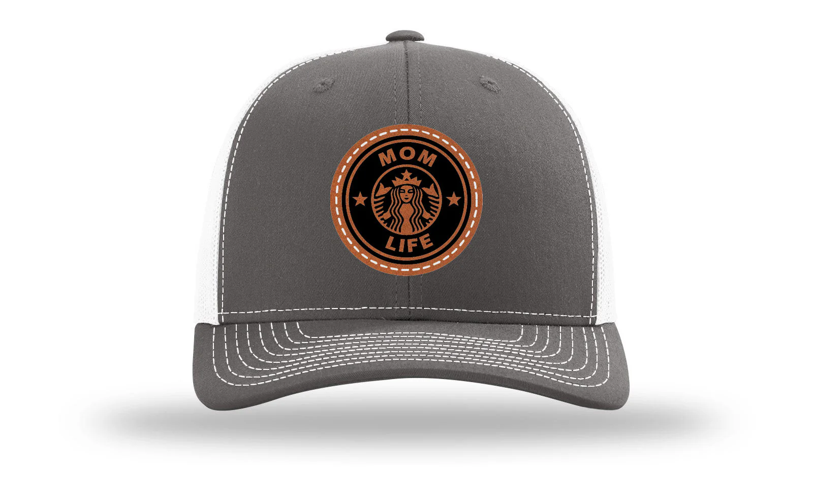 Mom Life Leather Patch Richardson 112 Hat - Image 16