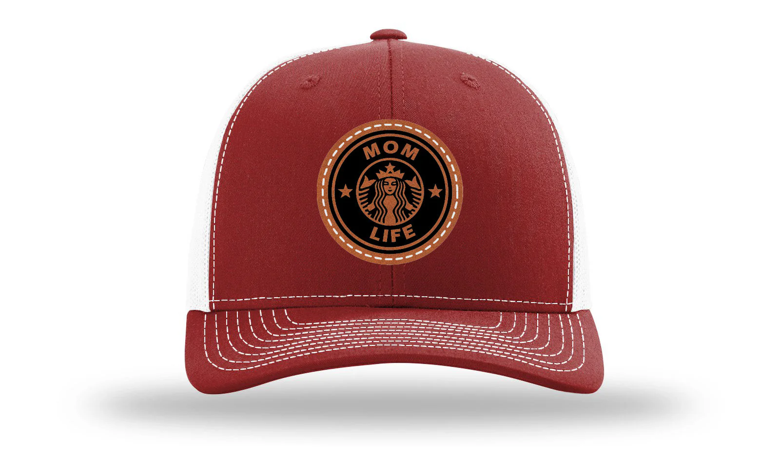 Mom Life Leather Patch Richardson 112 Hat - Image 9