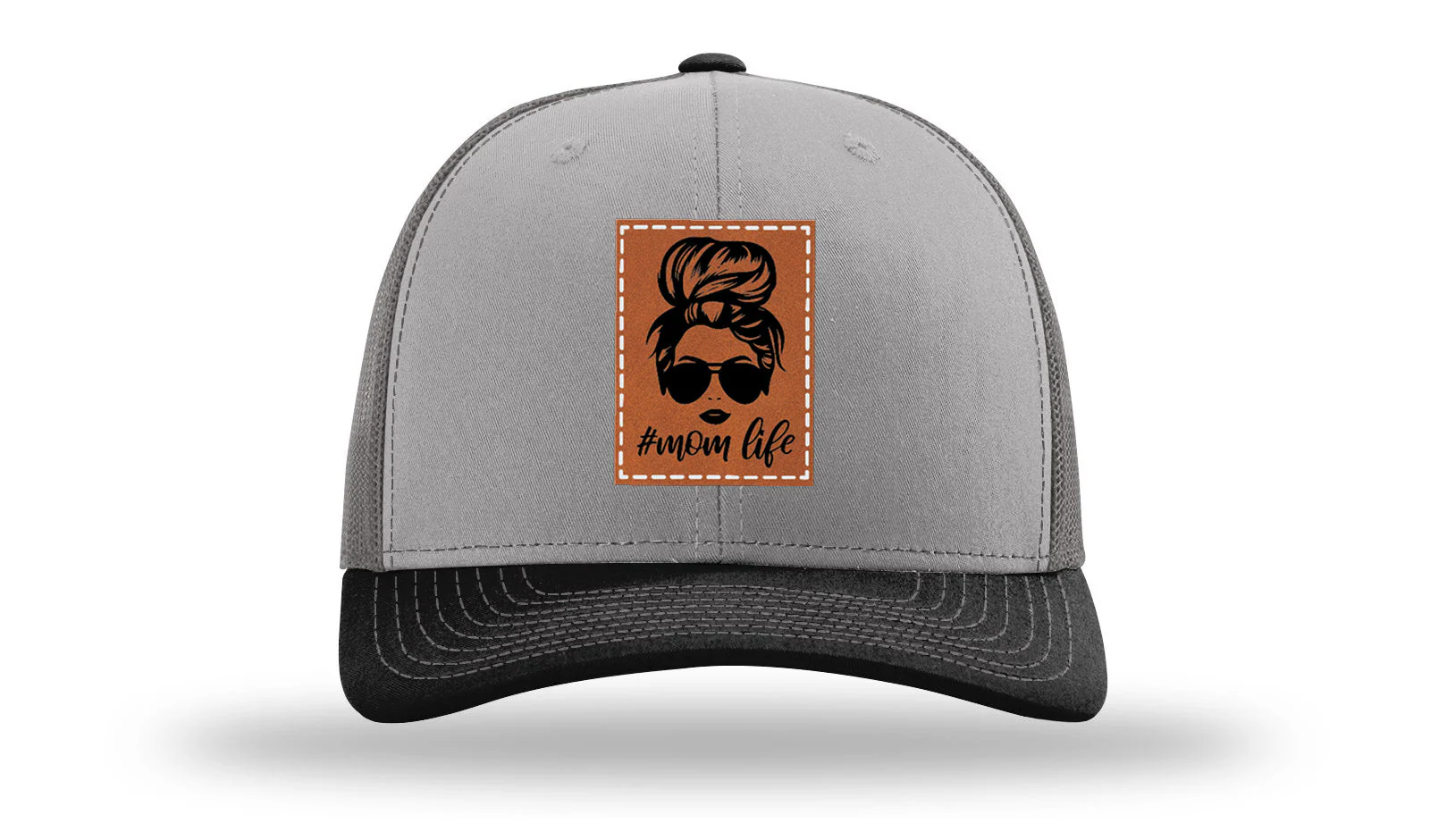 #Mom Life Leather Patch Richardson 112 Hat - Image 36
