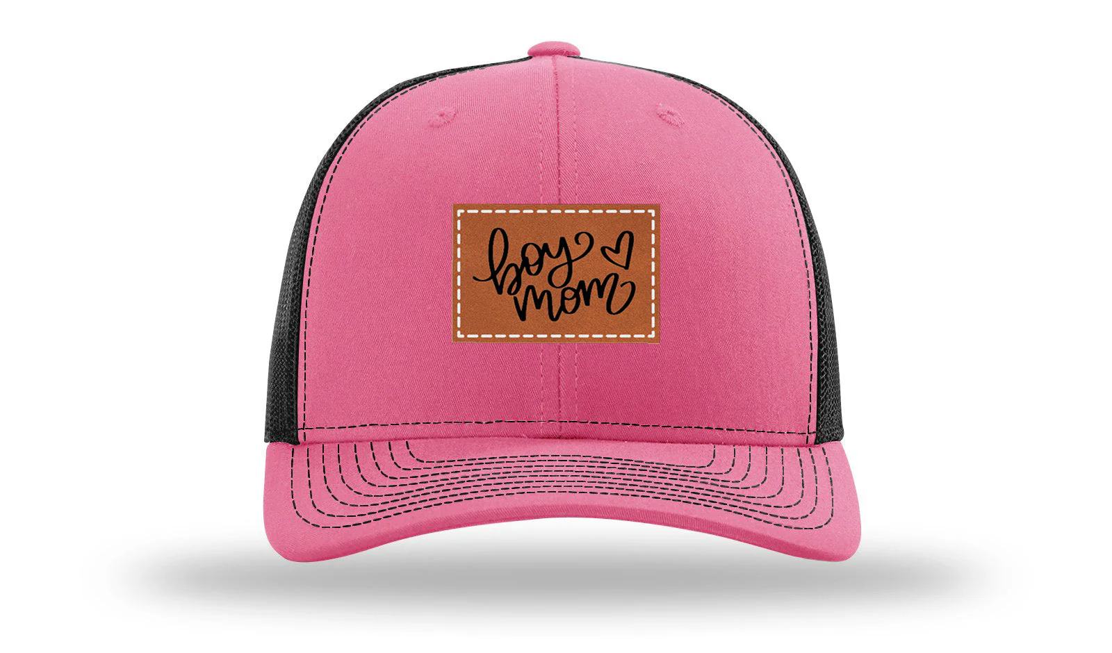 Boy Mom Heart Leather Patch Richardson 112 Hat - Image 22