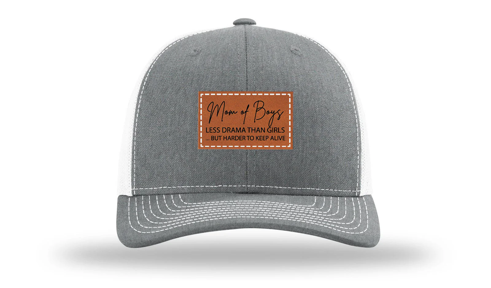 Mom Of Boys Leather Patch Richardson 112 Hat - Image 21