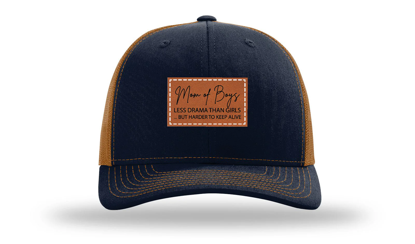 Mom Of Boys Leather Patch Richardson 112 Hat - Image 26