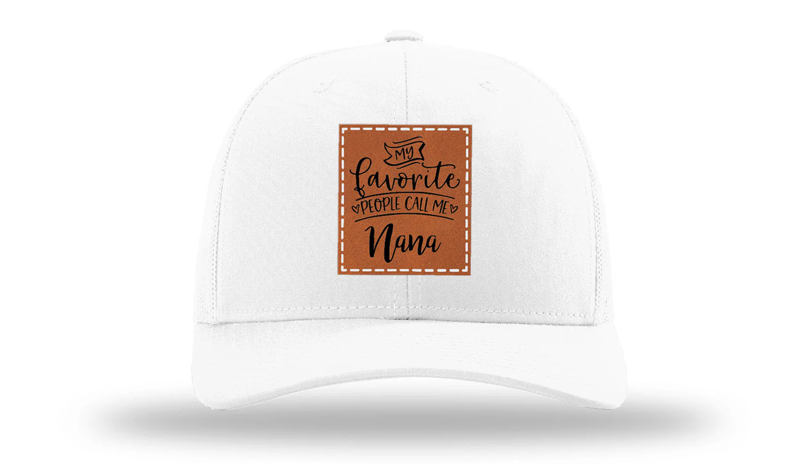 Favorite People Call Me Nana Leather Patch Richardson 112 Hat - Image 5
