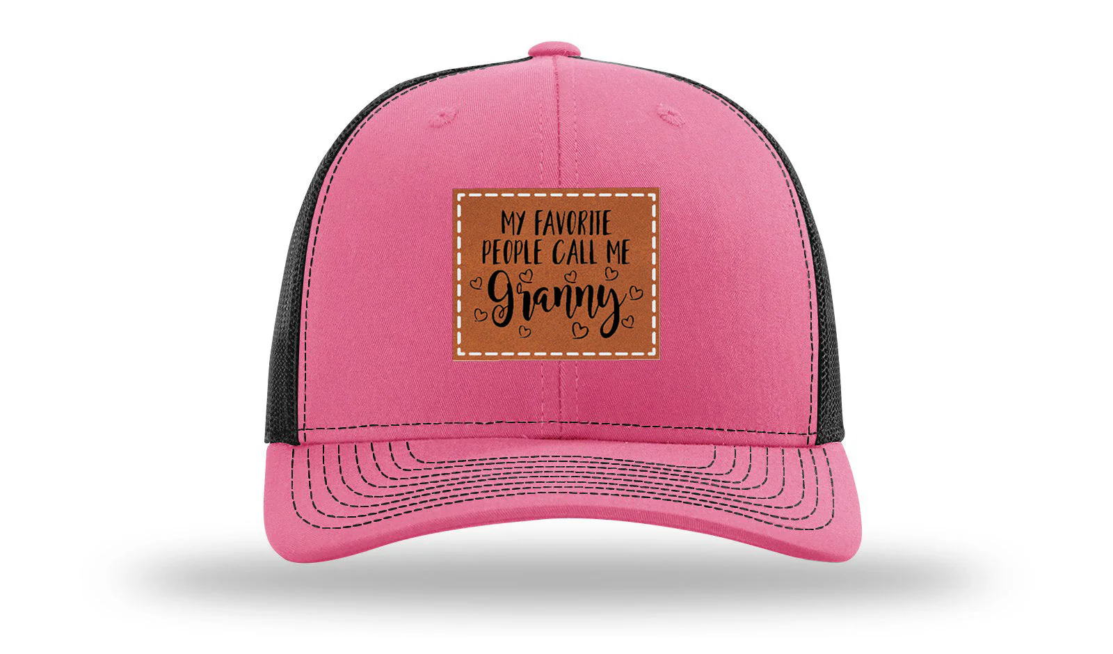 Favorite People Call Me Granny Leather Patch Richardson 112 Hat - Image 22