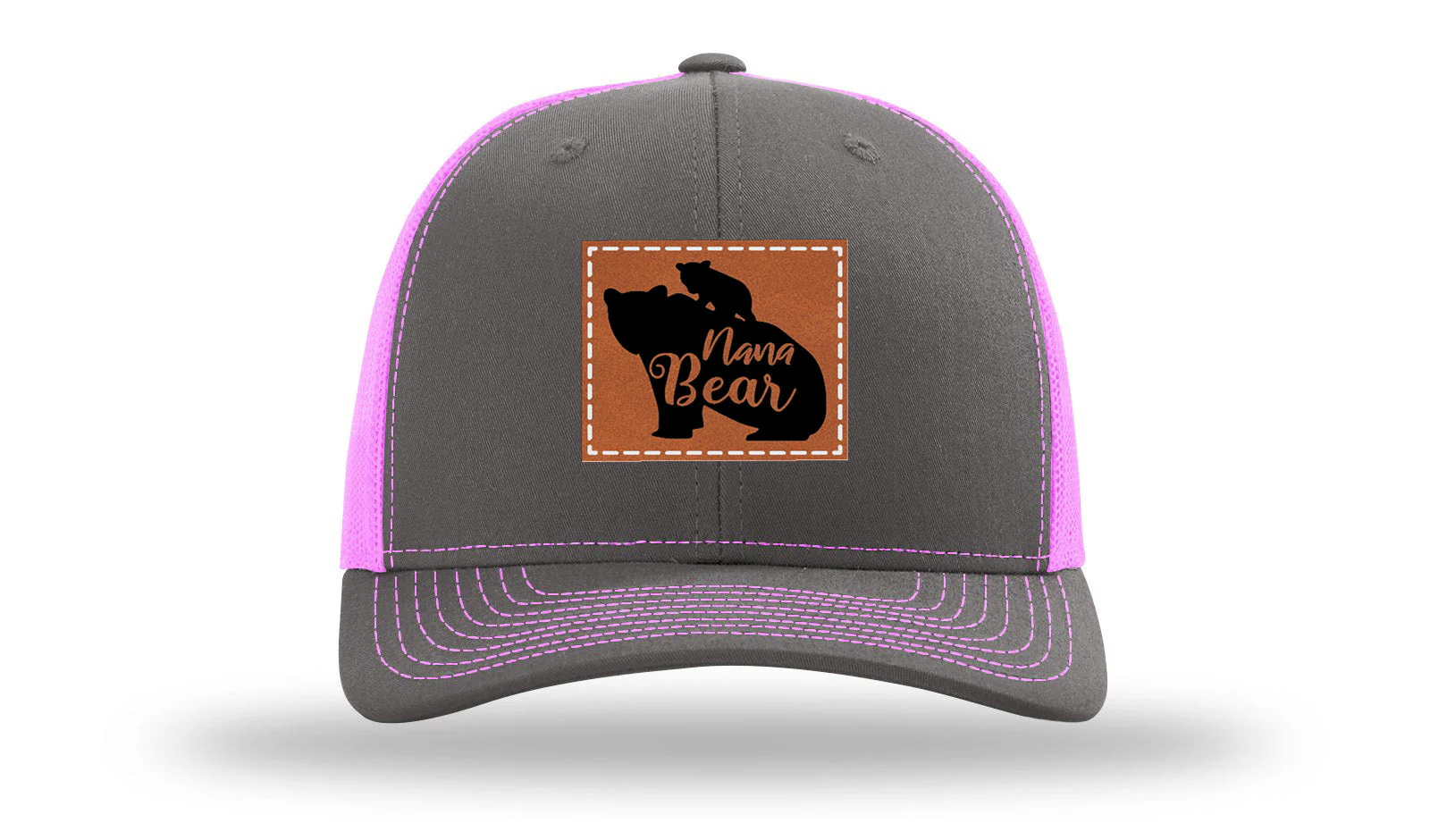 Mama Bear Leather Patch Richardson 112 Hat - Image 15