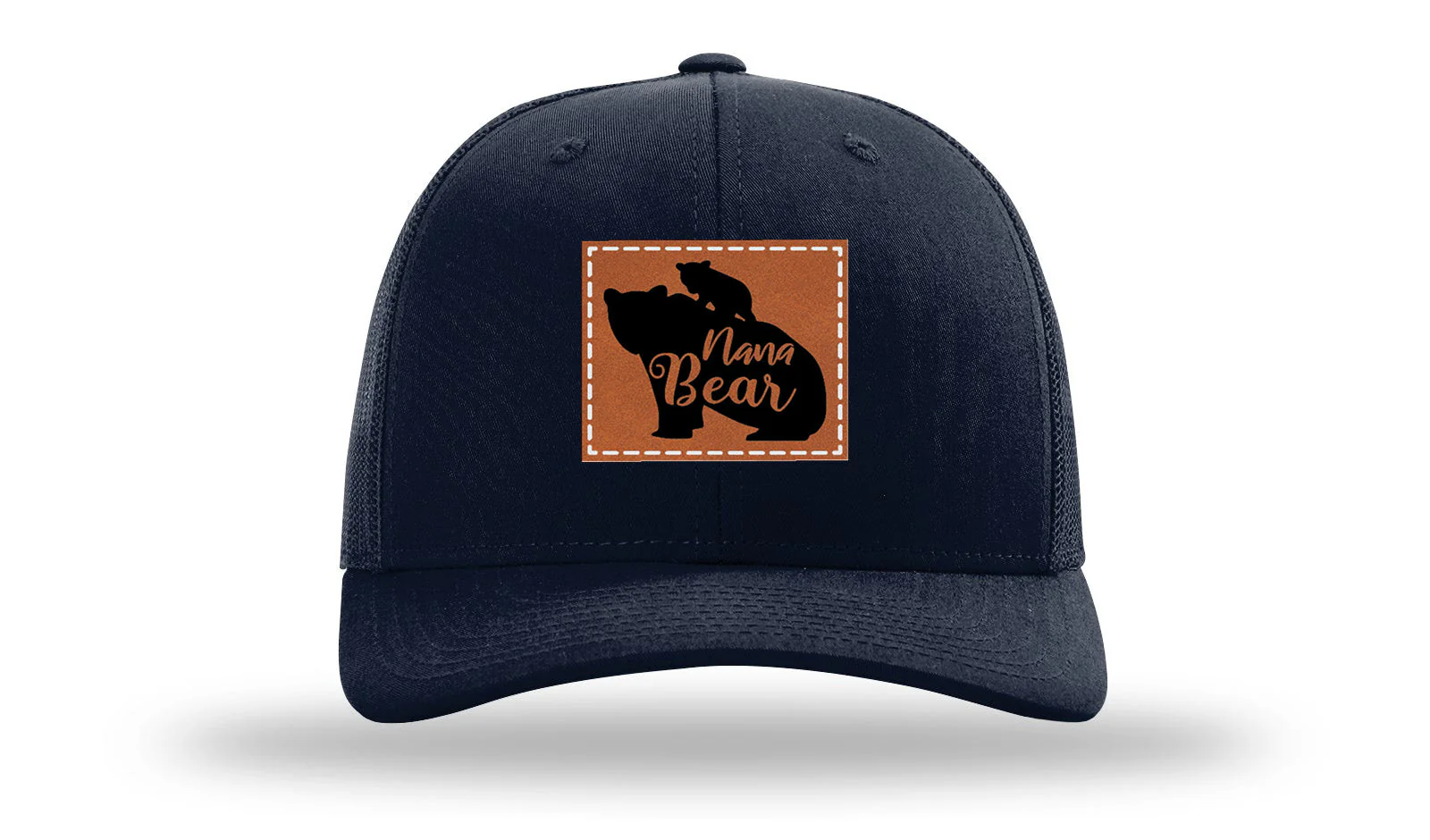 Mama Bear Leather Patch Richardson 112 Hat - Image 4