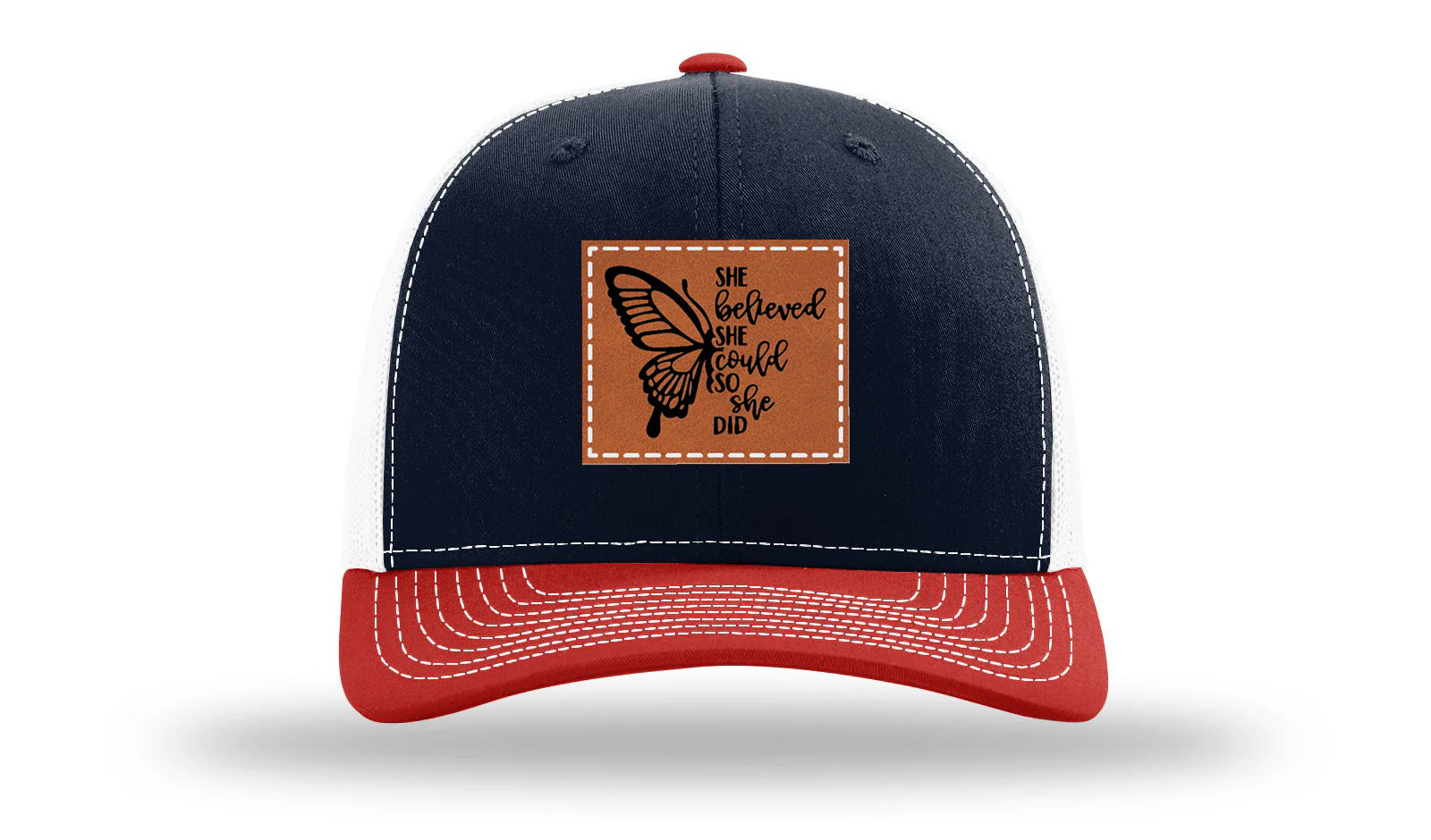 She Believed Leather Patch Richardson 112 Hat - Image 40
