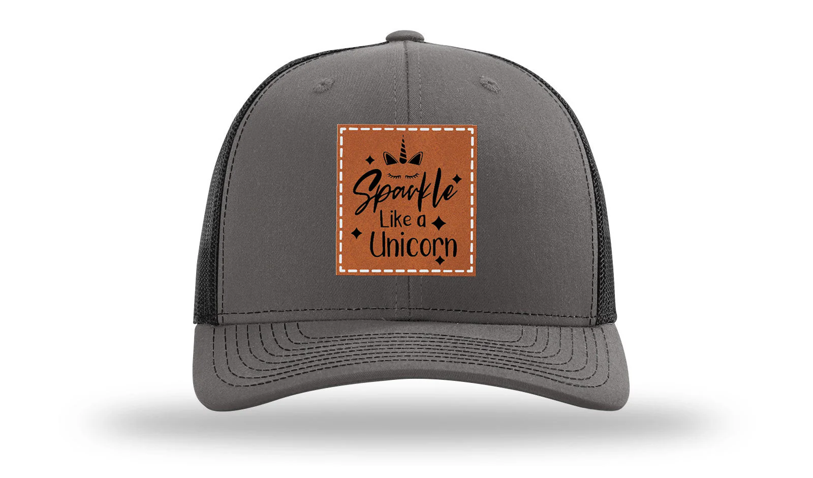 Sparkle Like A Unicorn Leather Patch Richardson 112 Hat - Image 11