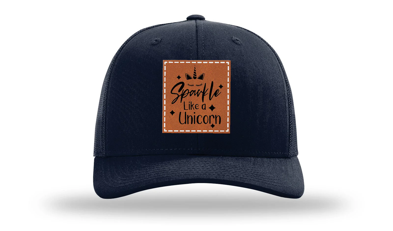 Sparkle Like A Unicorn Leather Patch Richardson 112 Hat - Image 4