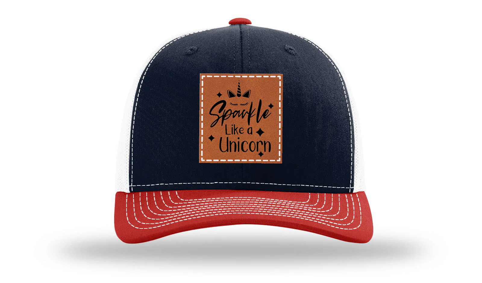 Sparkle Like A Unicorn Leather Patch Richardson 112 Hat - Image 40