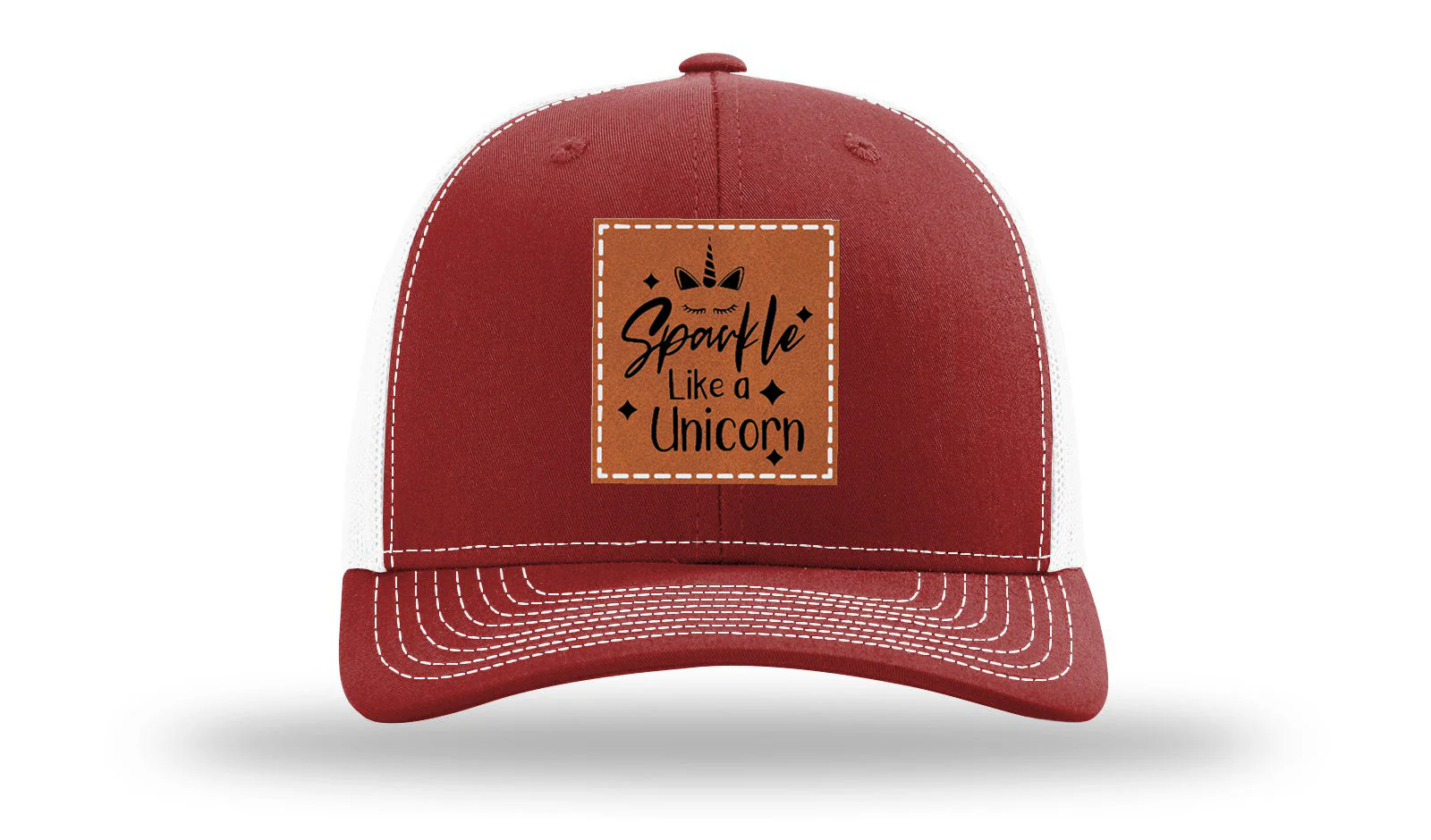 Sparkle Like A Unicorn Leather Patch Richardson 112 Hat - Image 9