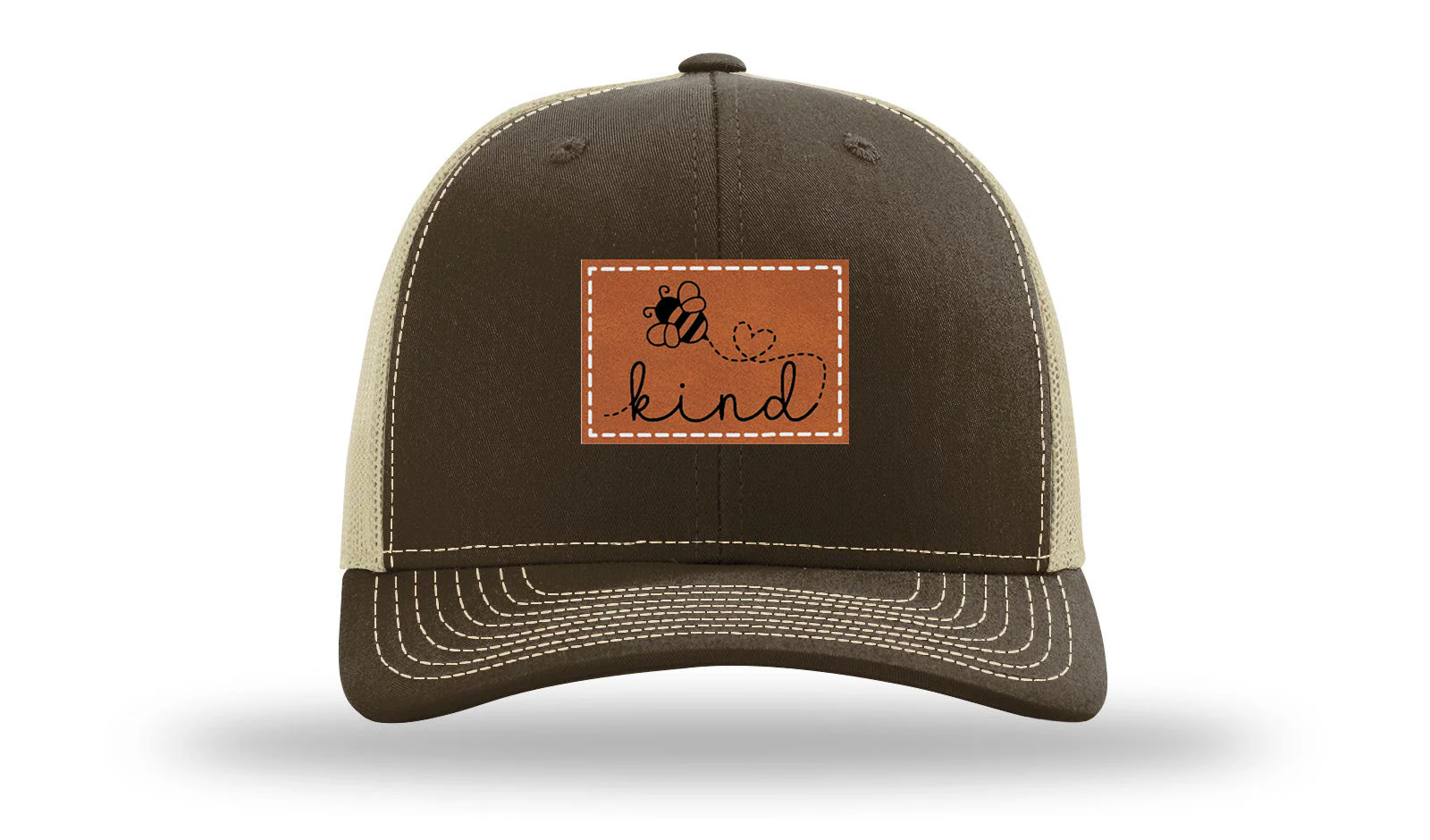 Bee Kind Leather Patch Richardson 112 Hat - Image 8