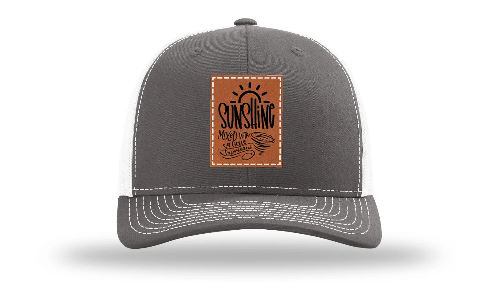 Sunshine Mixed With a Hurricane Leather Patch Richardson 112 Hat - Image 16