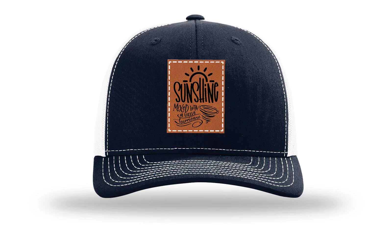 Sunshine Mixed With a Hurricane Leather Patch Richardson 112 Hat - Image 29