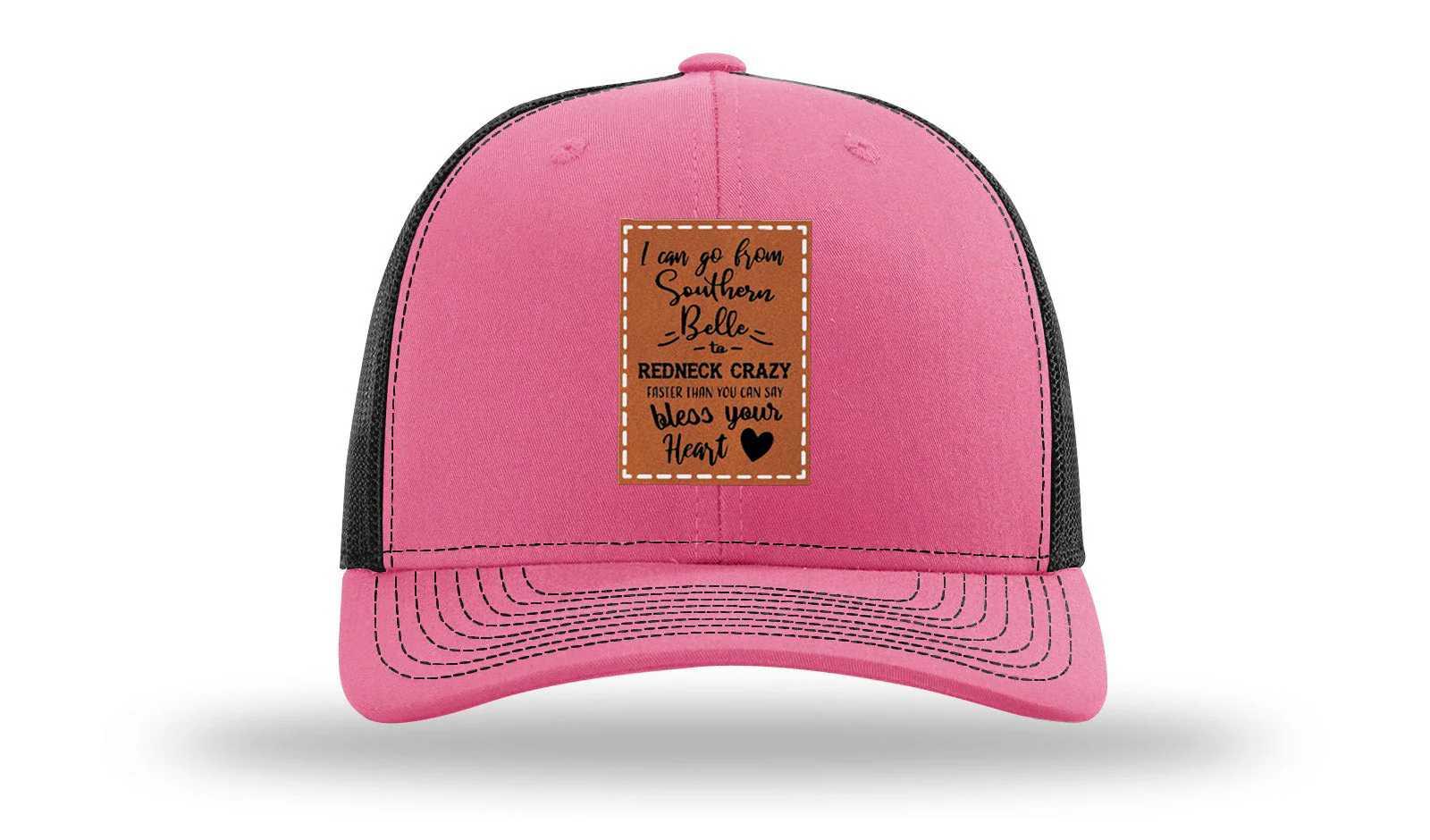 Southern Belle To Redneck Crazy Leather Patch Richardson 112 Hat - Image 22