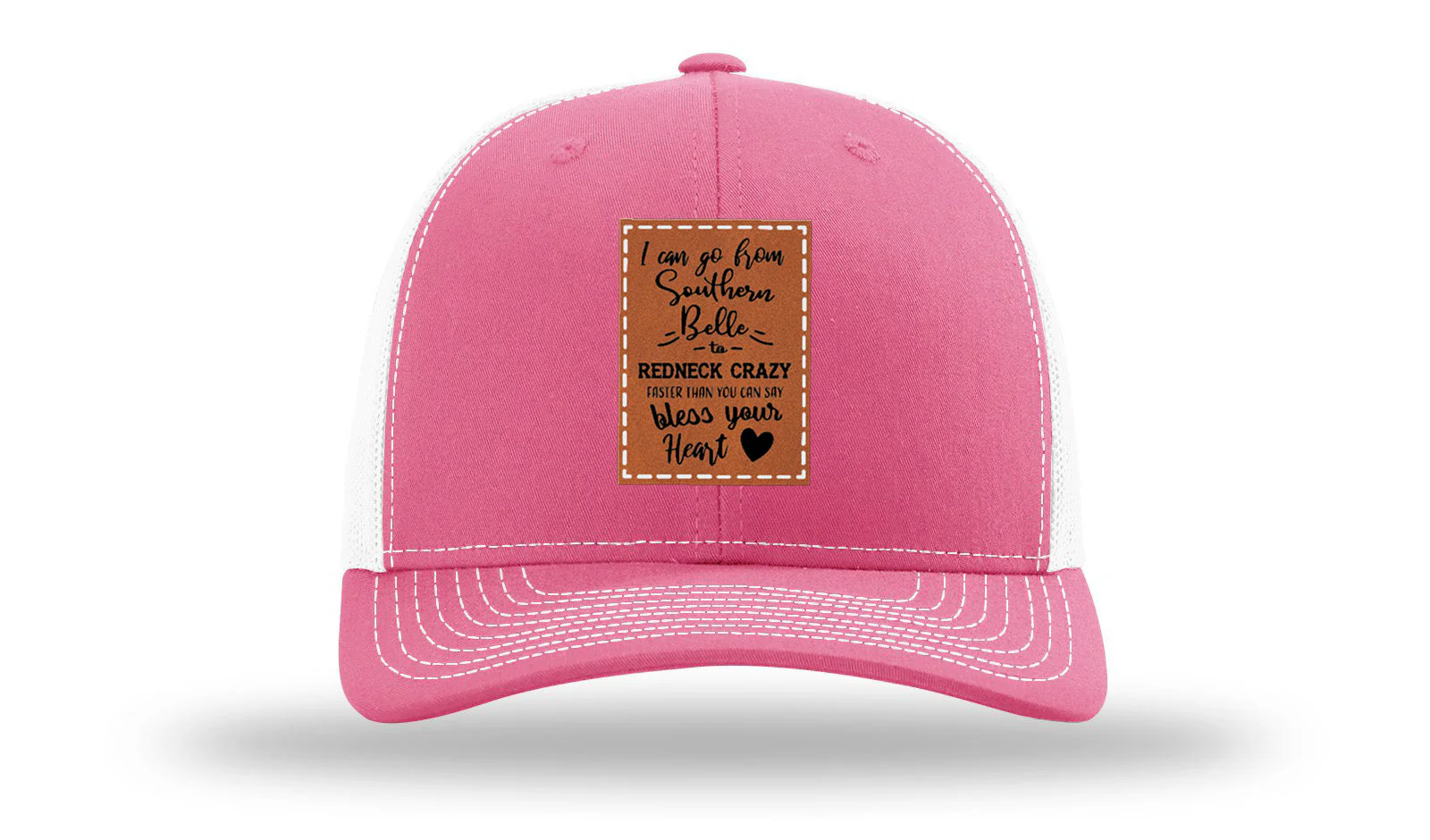 Southern Belle To Redneck Crazy Leather Patch Richardson 112 Hat - Image 23