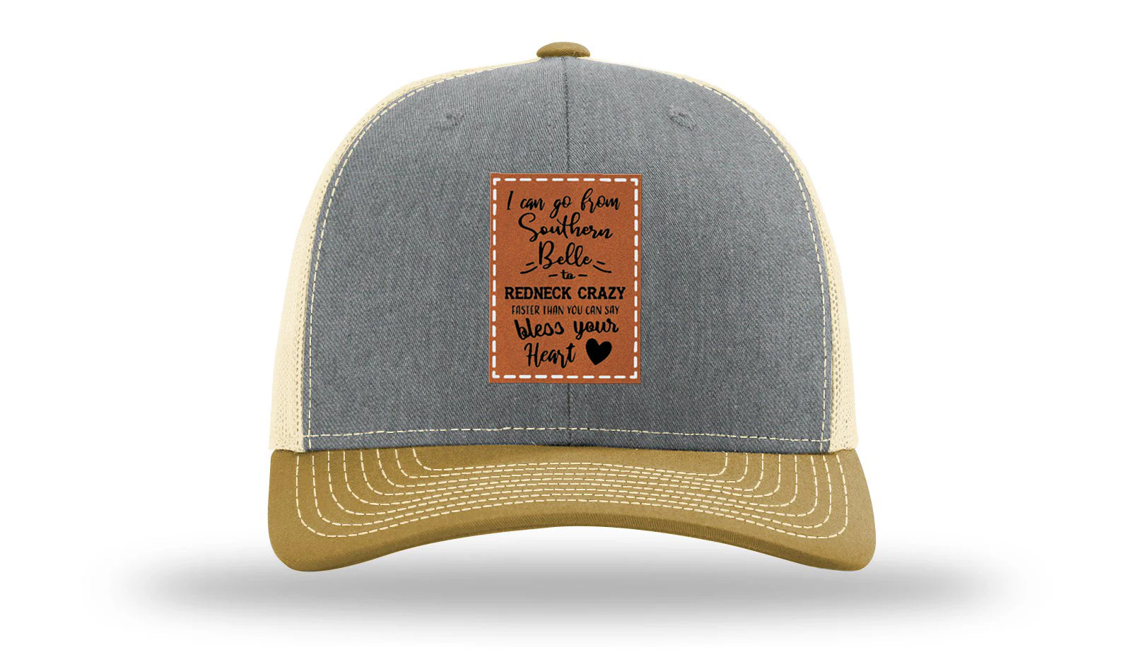 Southern Belle To Redneck Crazy Leather Patch Richardson 112 Hat - Image 37