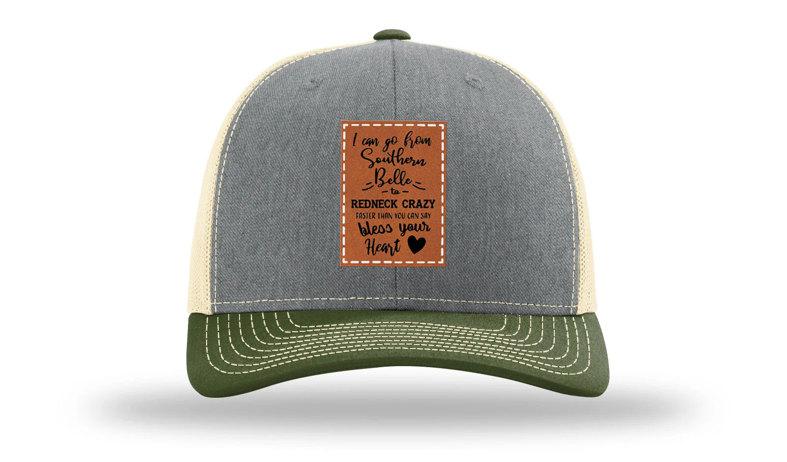 Southern Belle To Redneck Crazy Leather Patch Richardson 112 Hat - Image 38