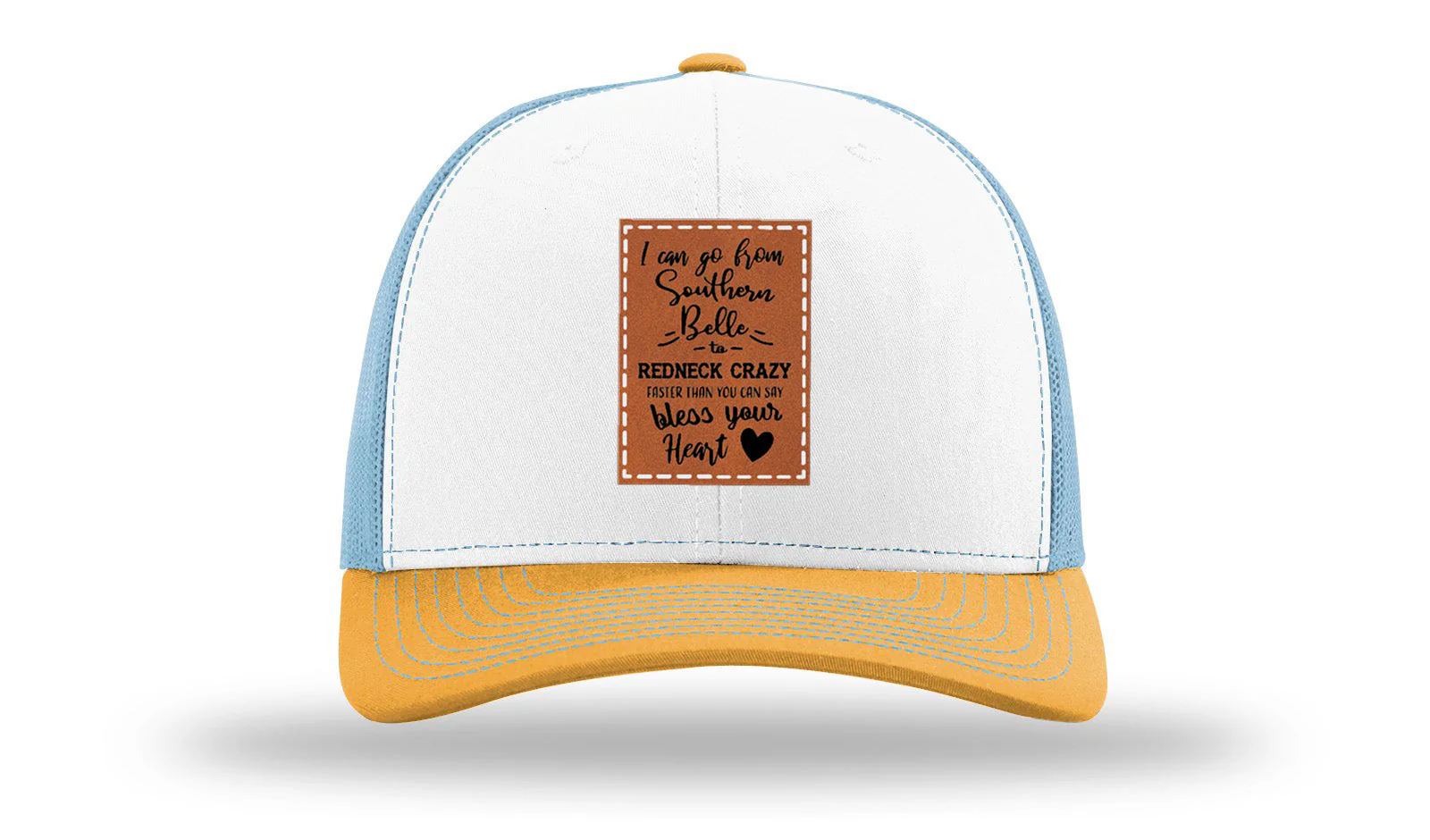 Southern Belle To Redneck Crazy Leather Patch Richardson 112 Hat - Image 43
