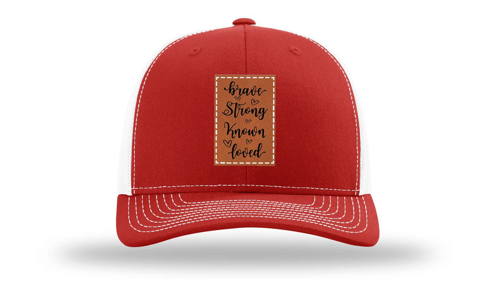 Brave Strong Known Loved Leather Patch Richardson 112 Hat - Image 31