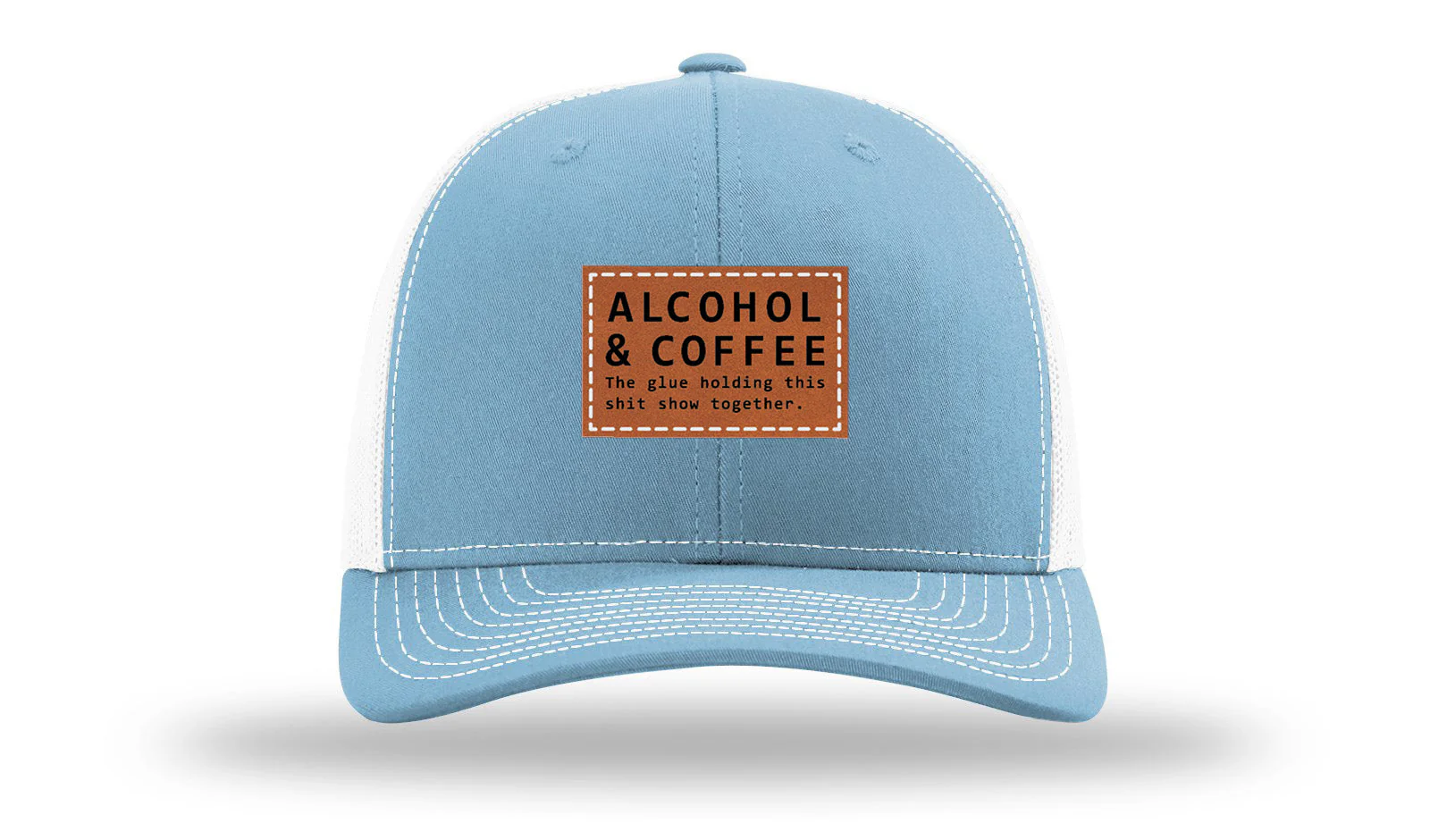 Alcohol & Coffee Leather Patch Richardson 112 Hat - Image 18