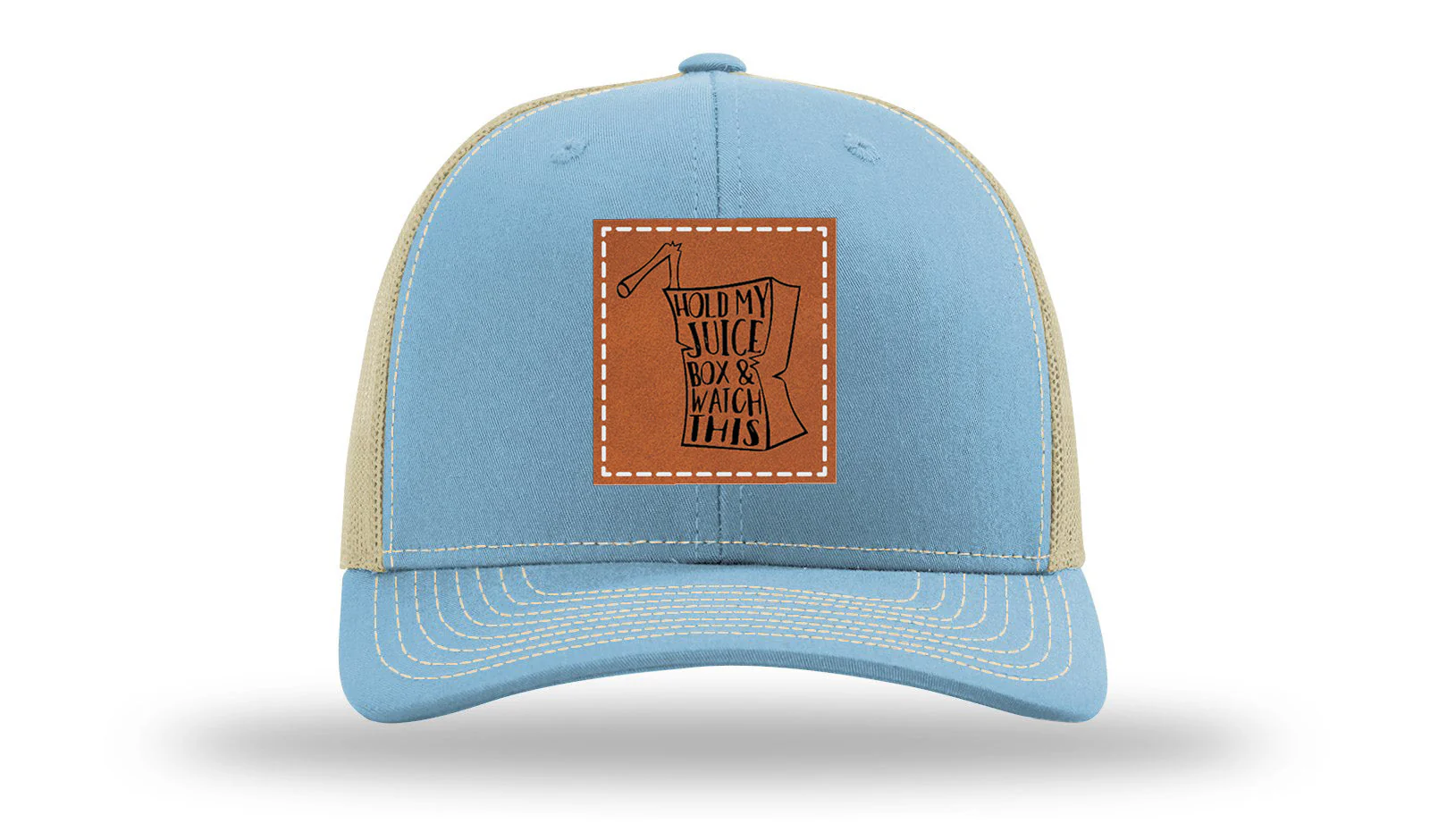 Hold My Juice Box Leather Patch Richardson 112 Hat - Image 18